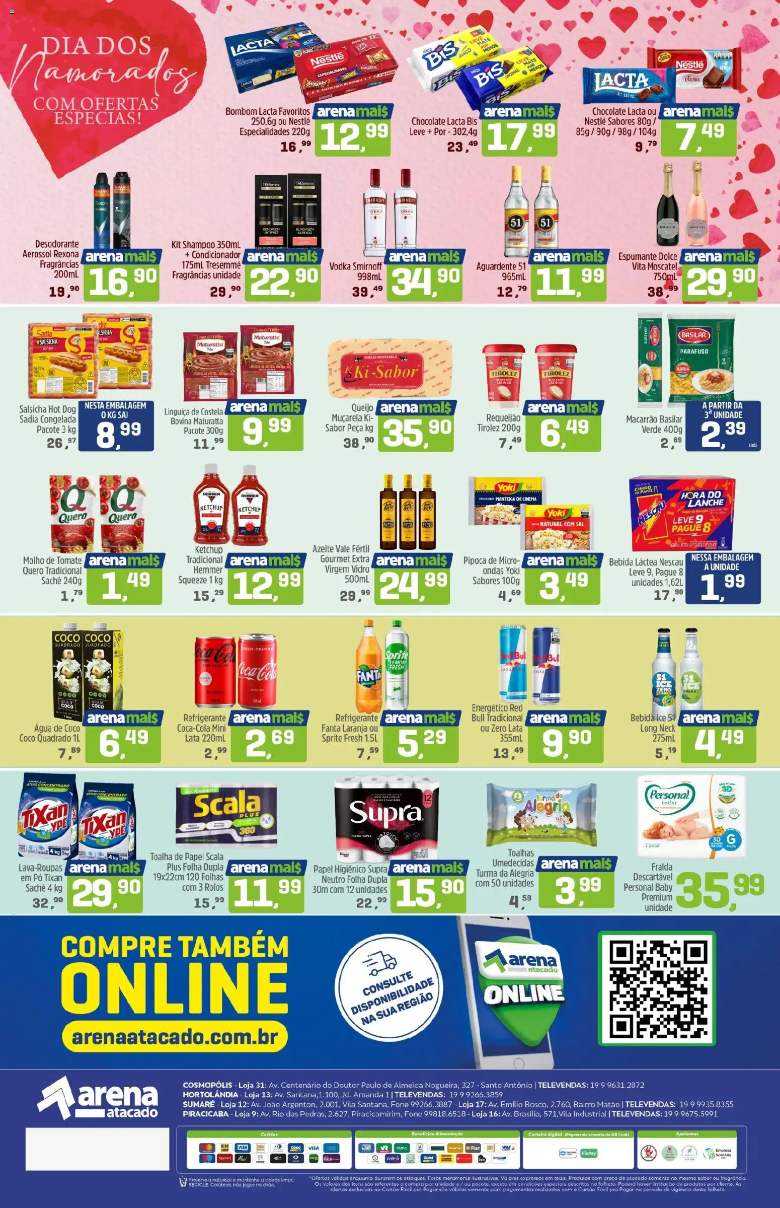 Arena Atacado Folheto - válido de 11.06.2026 | Página: 2 | Produtos: Água de coco, Molho de tomate, Manteiga, Bombom