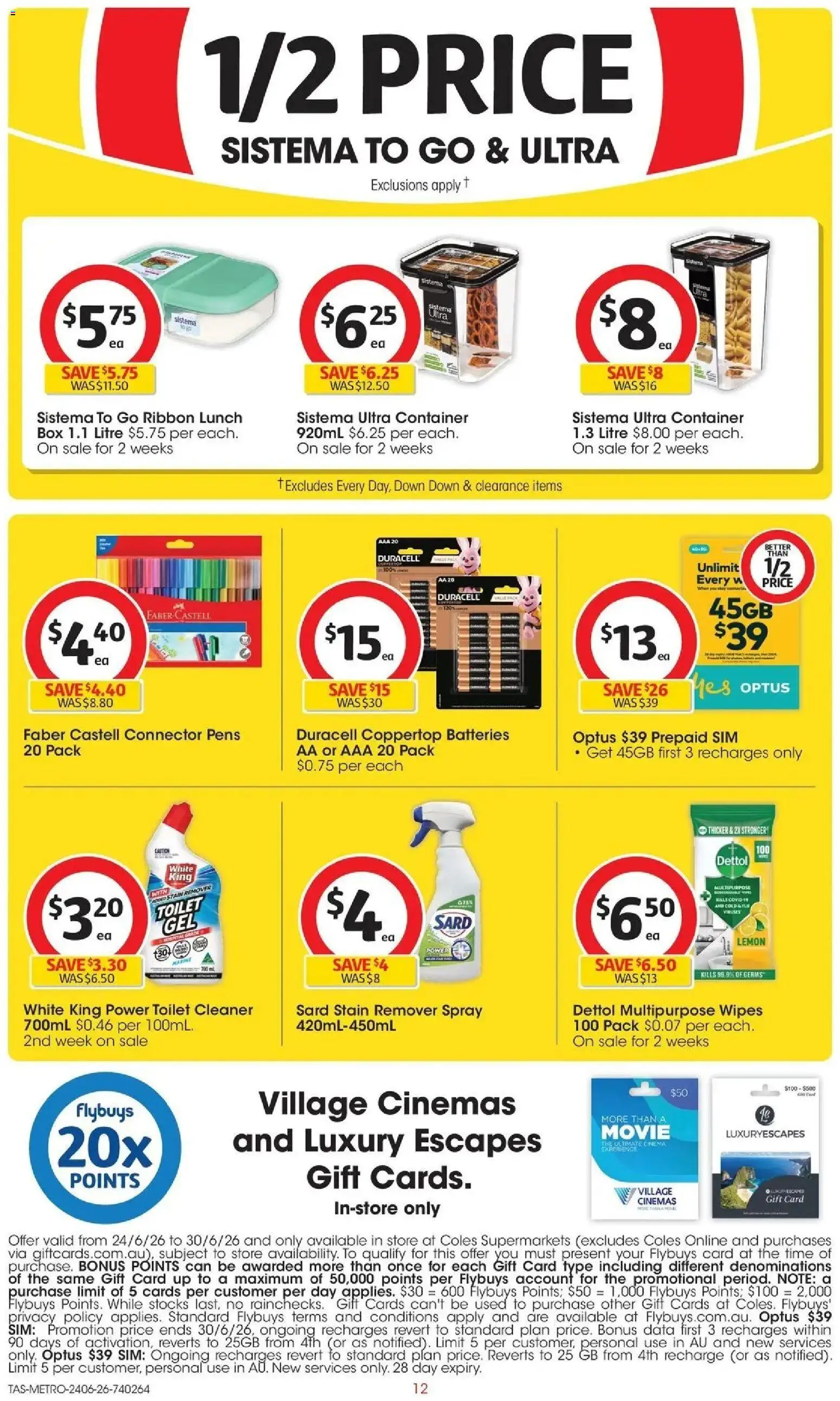 Coles catalogue - valid from 23/06/2026 | Page: 12 | Products: Box, Cleaner, Stain remover, Lemon