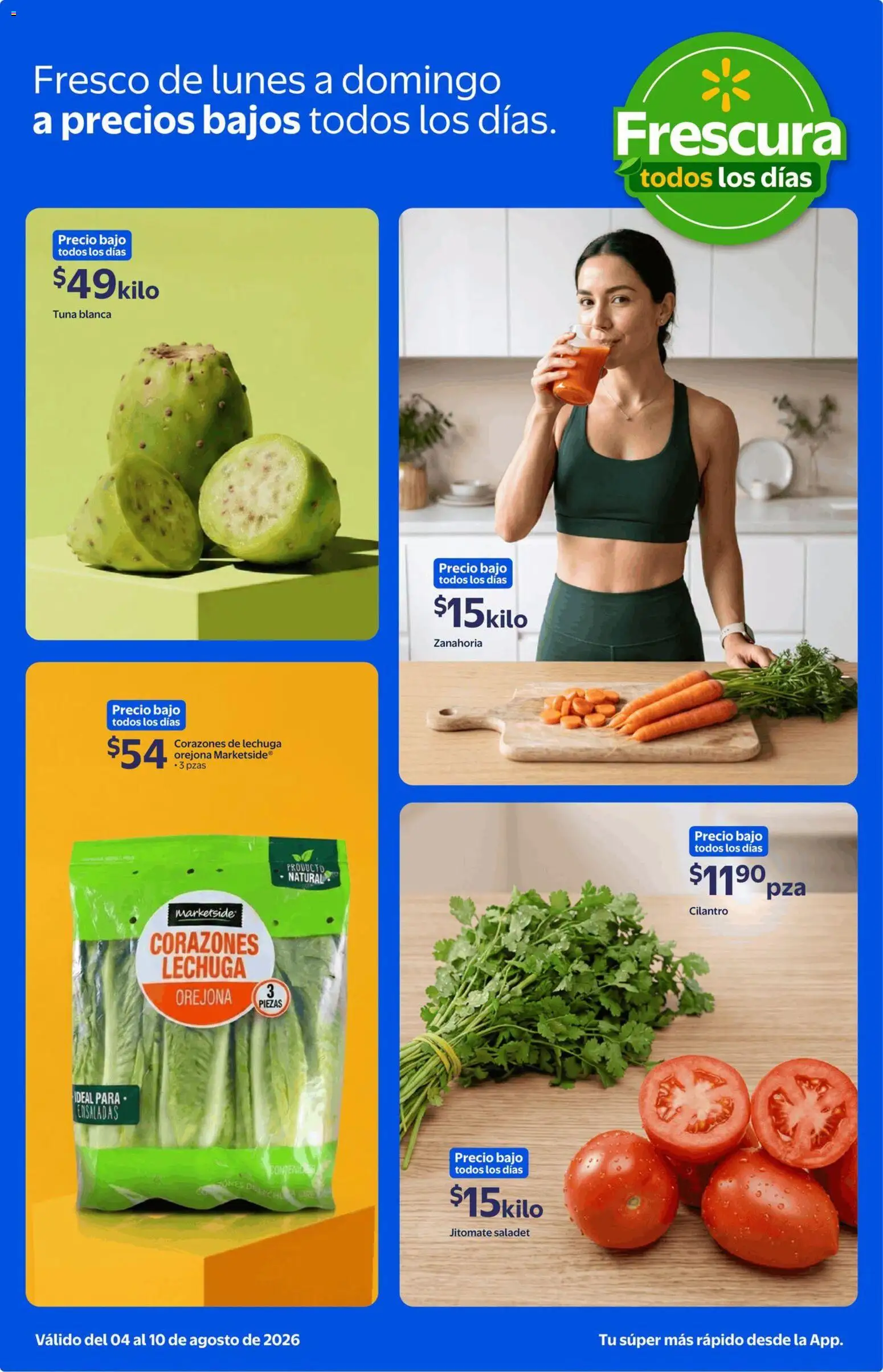 Nuevas ofertas de Walmart Express válidas en toda la República Mexicana desde el 04/08/2026. ¡Encuentra las mejores ofertas en Walmart Express folleto Calidad y frescura a precios bajos! | Página: 2 | Productos: Lechuga, Zanahoria