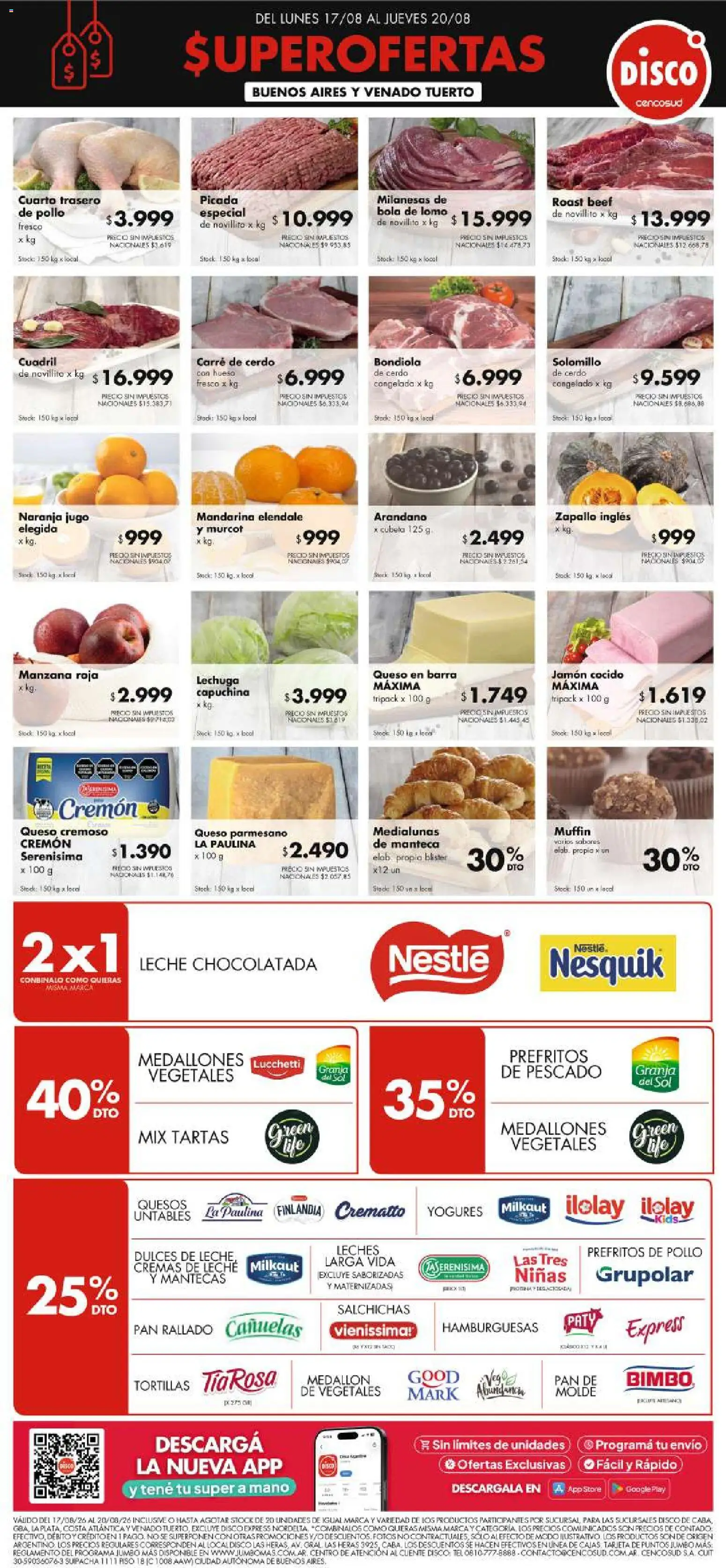 Disco ofertas │ válido desde el 16/08/2026 | Página: 1 | Productos: Queso parmesano, Molde, Pan, Tortillas