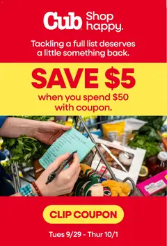 Preview of Cub Foods weekly ads valid from 09/27/2026