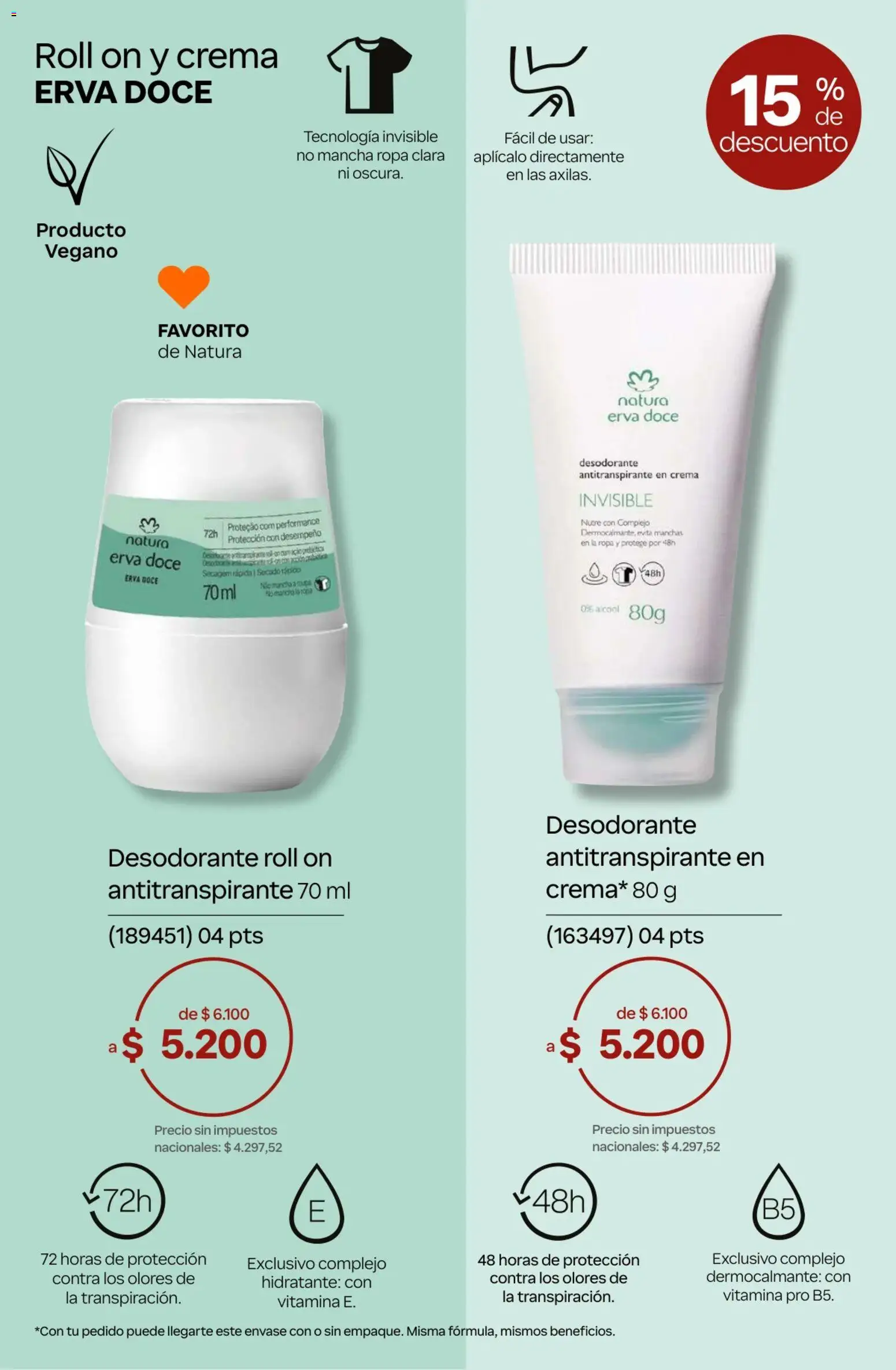 Catálogo Natura Ciclo 7 │ válido desde el 06.05.2026 | Página: 206 | Productos: Desodorante, Antitranspirante, Ropa, Crema