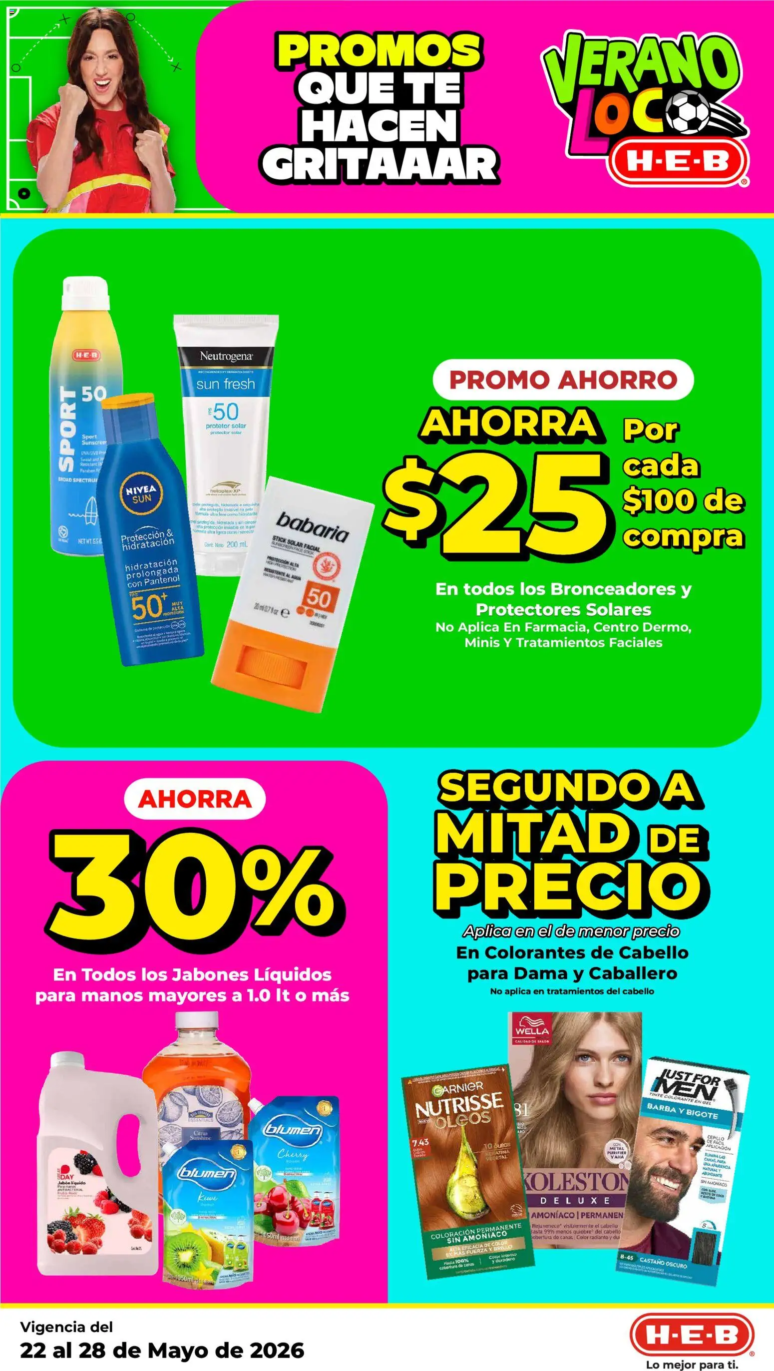 Nuevas ofertas de H-E-B válidas en toda la República Mexicana desde el 21.05.2026. ¡Encuentra las mejores ofertas en H-E-B folleto! | Página: 6 | Productos: Cepillo, Radiante, Té, Protector solar