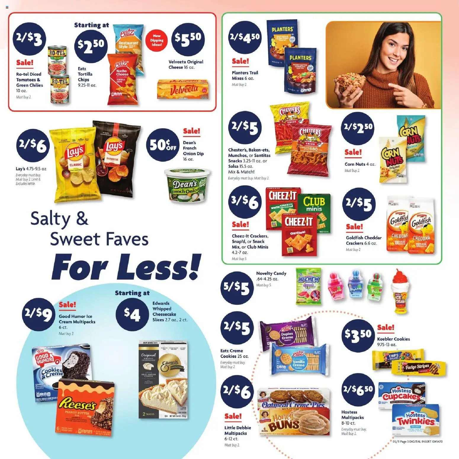 Family Dollar Weekly Ad - valid from 11.05.2026 | Page: 3 | Products: Corn, Cheese, Chips, Cream