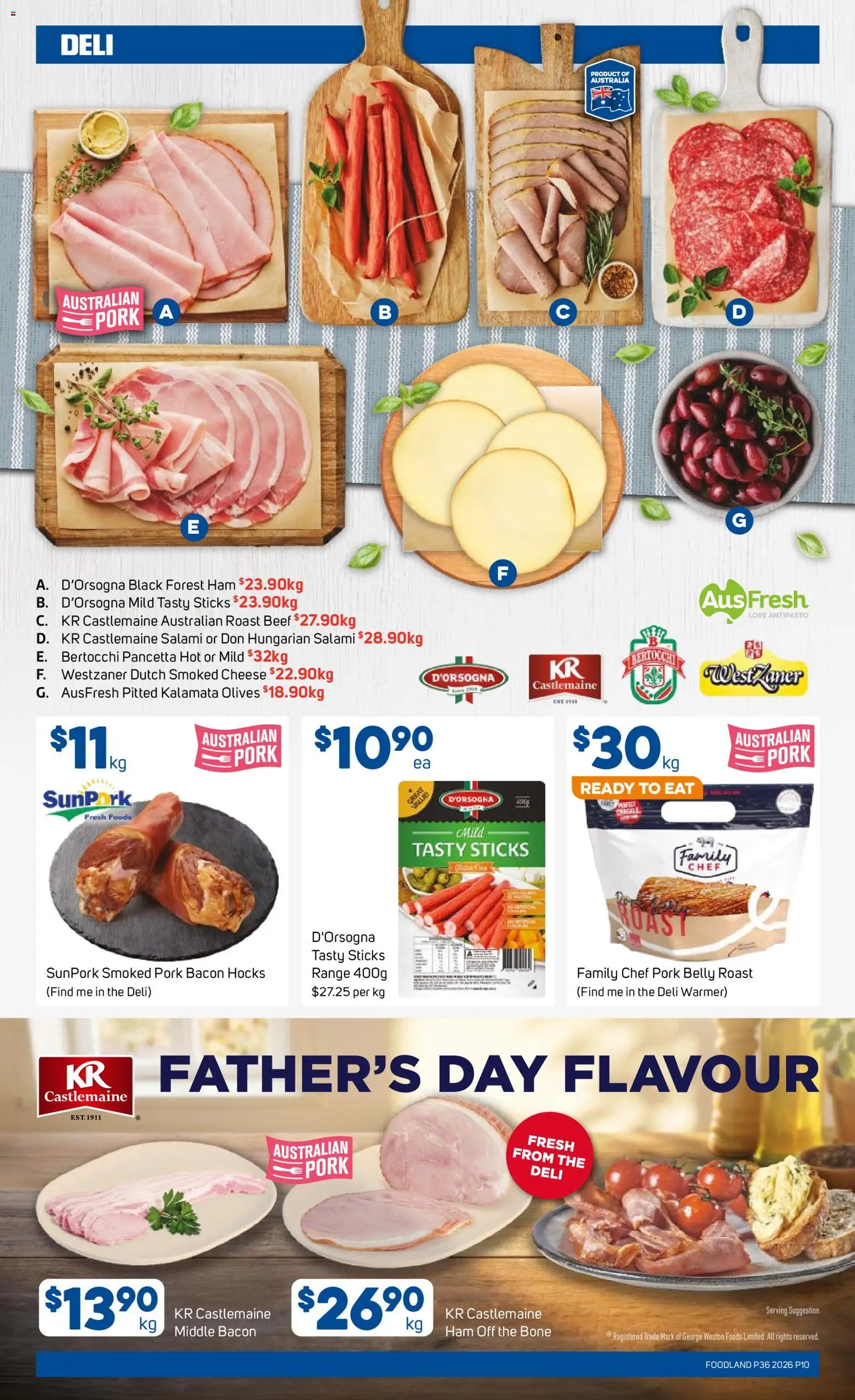 Foodland catalogue - valid from 02/09/2026 | Page: 10 | Products: Ham, Beef, Pork belly, Olives