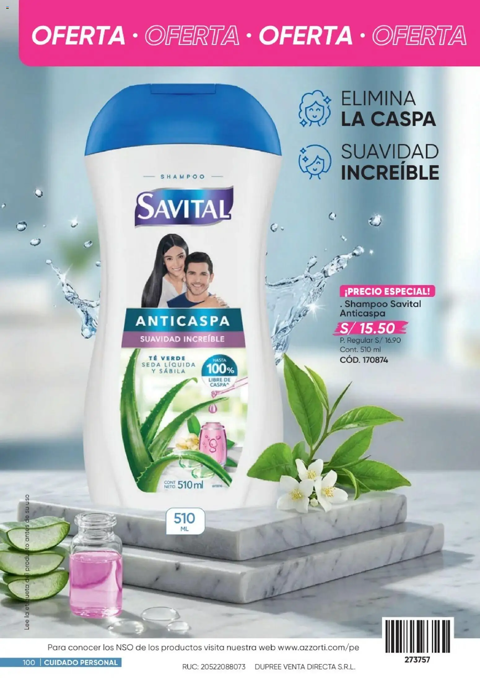 Catálogo Azzorti válido desde 20/09/2026 | Página: 100 | Productos: Shampoo, Té, Té verde