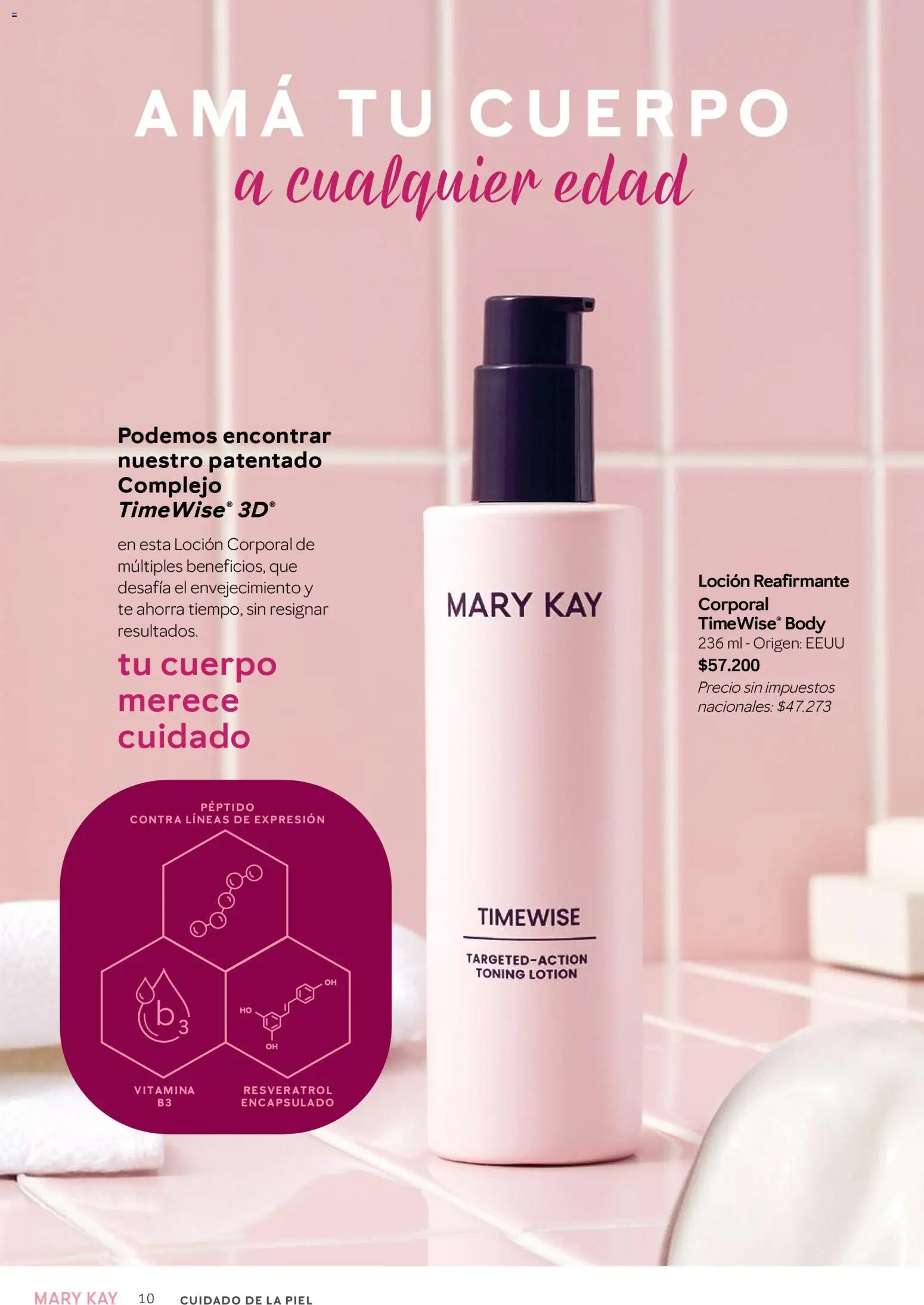 Mary Kay catálogo │ válido desde el 01/08/2026 | Página: 10 | Productos: Body, Loción, Té