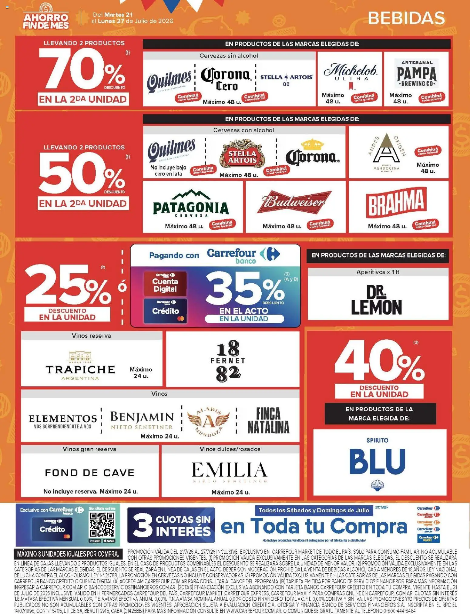 Carrefour Market catálogo │ válido desde el 21/07/2026 | Página: 11 | Productos: Teléfono, Sobre, Fernet