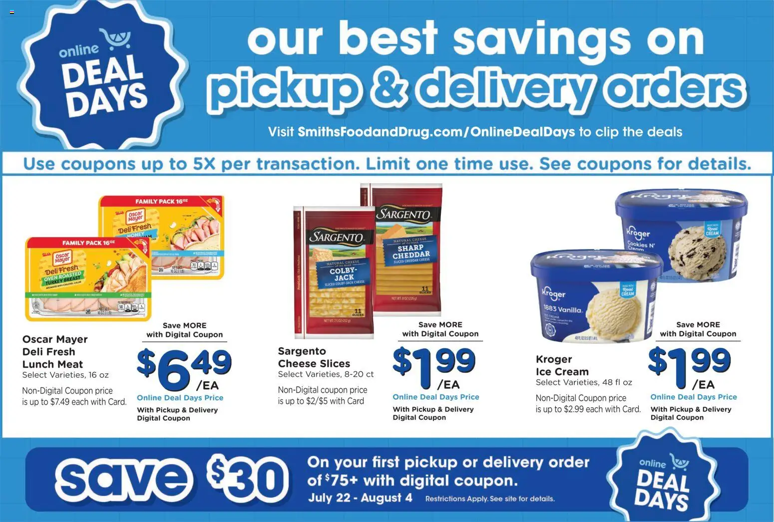 Smith's Weekly Ad - valid from 07/29/2026 | Page: 9 | Products: Clip, Cheese, Ice cream, Oven