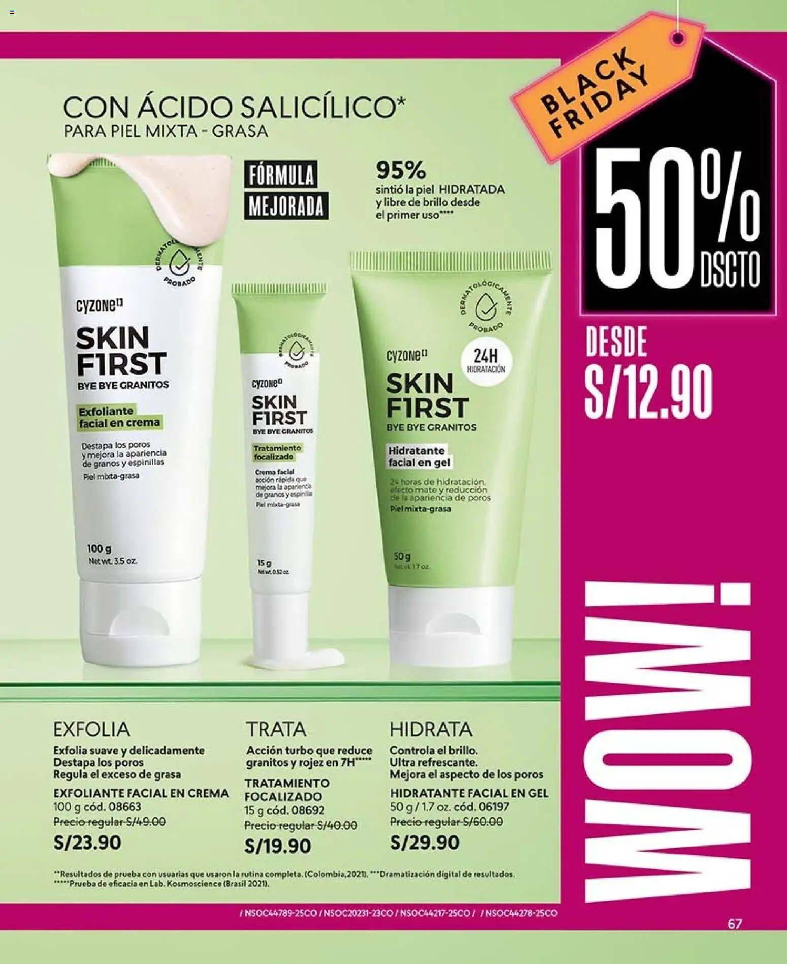 Catálogo CyZone válido desde 03/10/2026 | Página: 67 | Productos: Exfoliante, Crema