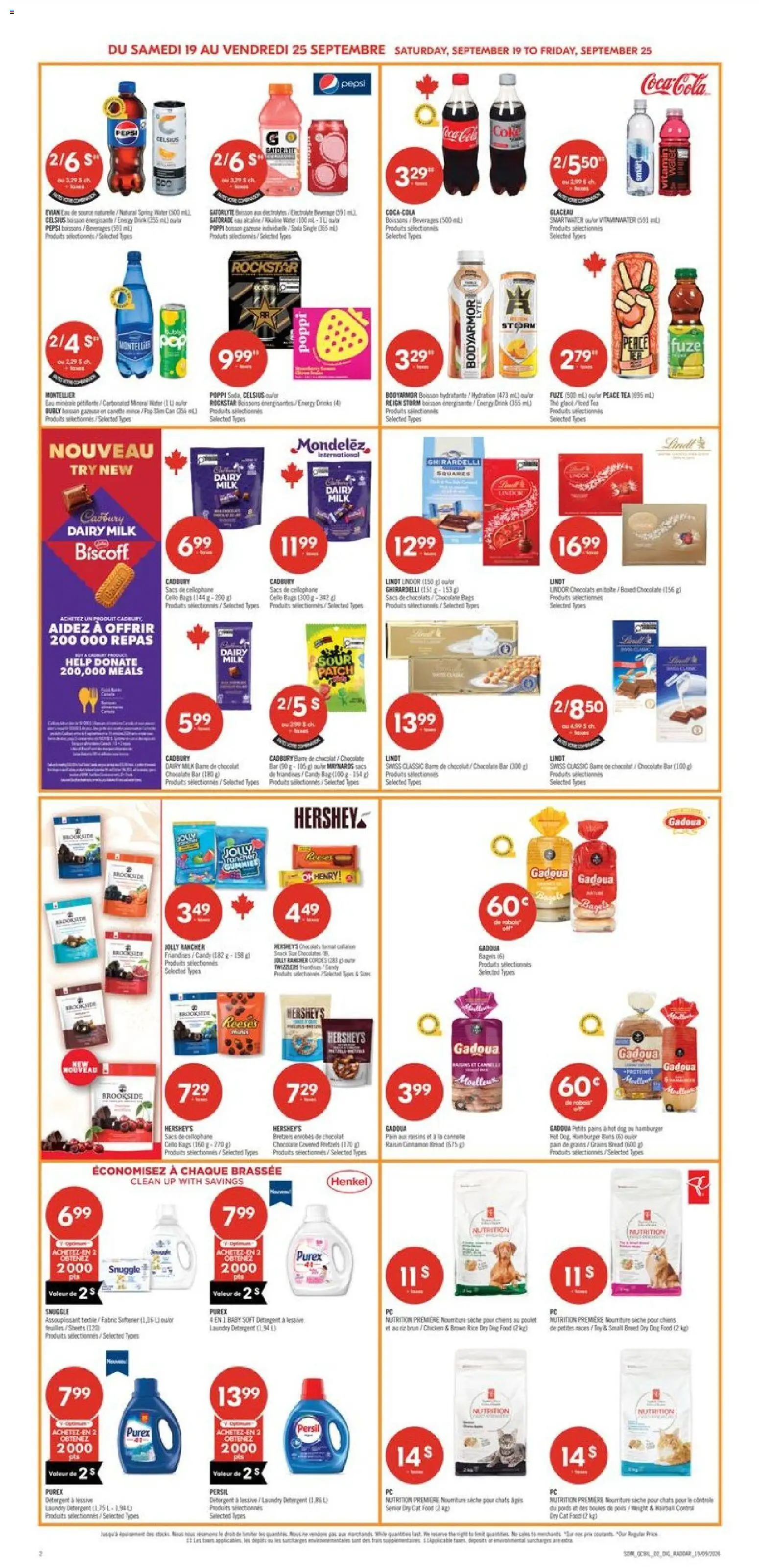 Pharmaprix flyer valid from Sep 19, 2026 | Page: 9 | Products: Pepsi, Brown rice, Detergent, Energy drink
