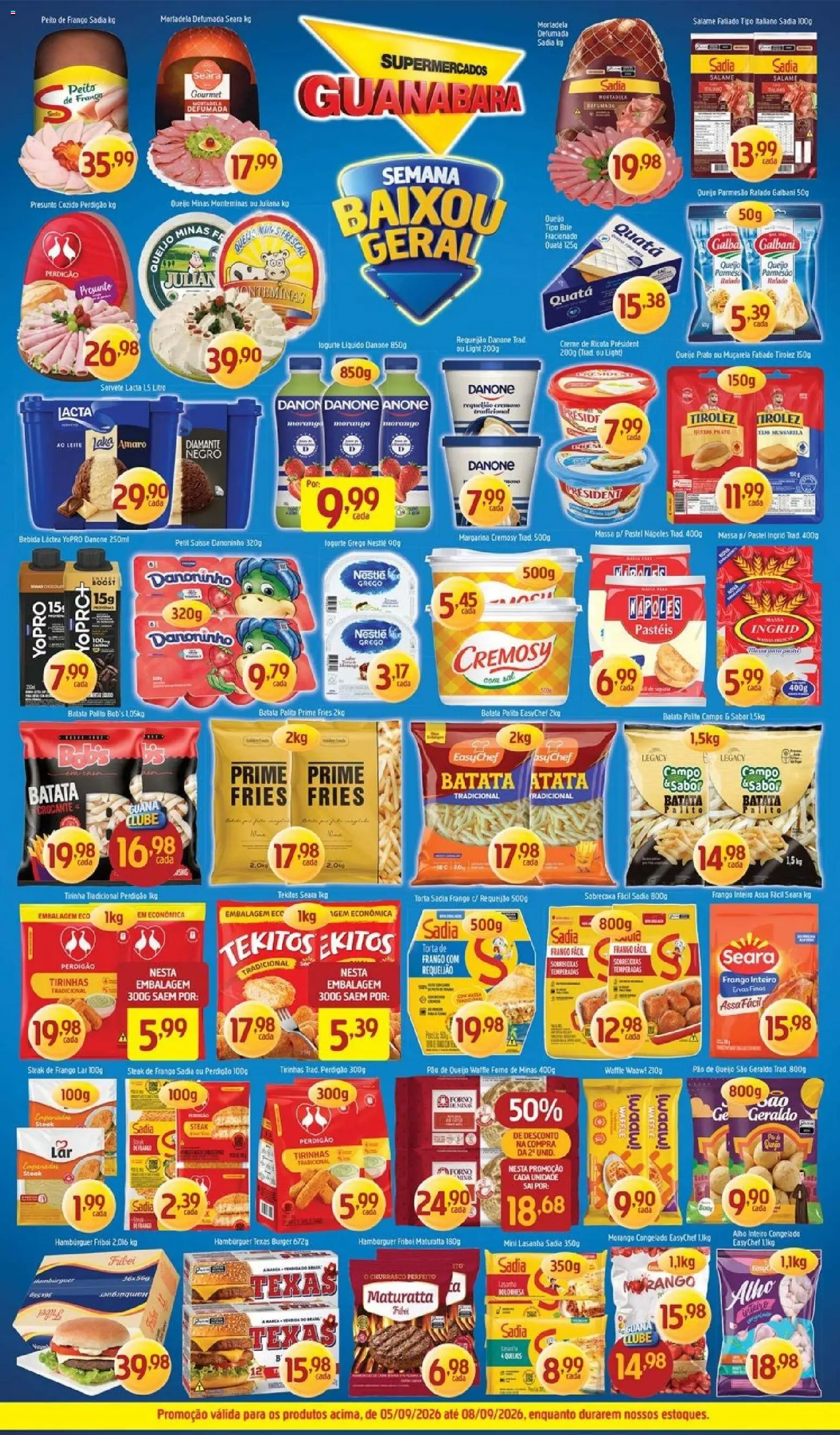 Supermercados Guanabara Folheto - válido de 05/09/2026 | Página: 4 | Produtos: Salame, Ricota, Creme, Sorvete