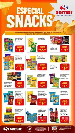 Semar Supermercado ofertas Snacks - Pré-Visualização do folheto da loja Semar Supermercado, válido de 08/10/2026
