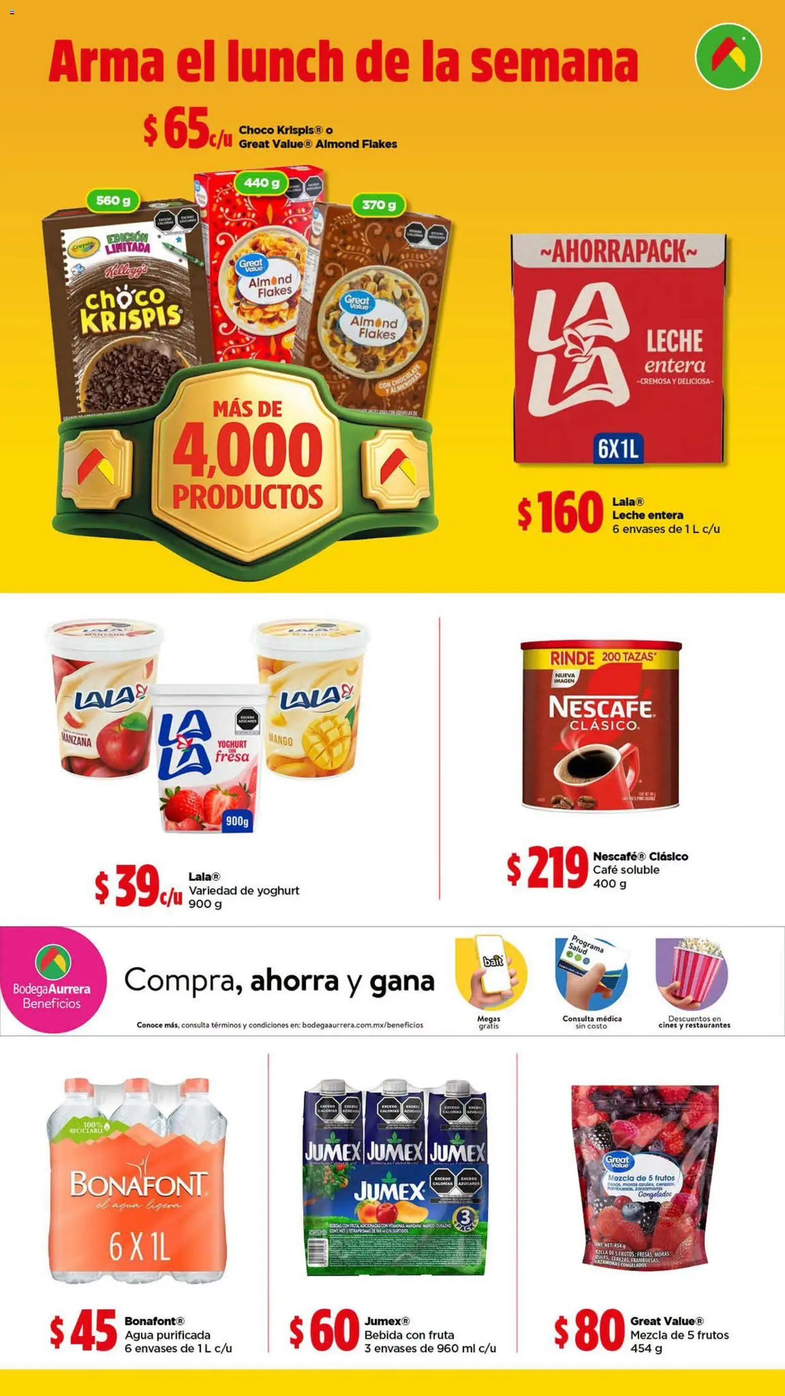 Nuevas ofertas de Bodega Aurrerá válidas en toda la República Mexicana desde el 20/08/2026. ¡Encuentra las mejores ofertas en Bodega Aurrerá folleto! | Página: 3 | Productos: Café soluble, Manzana, Agua, Cerezas