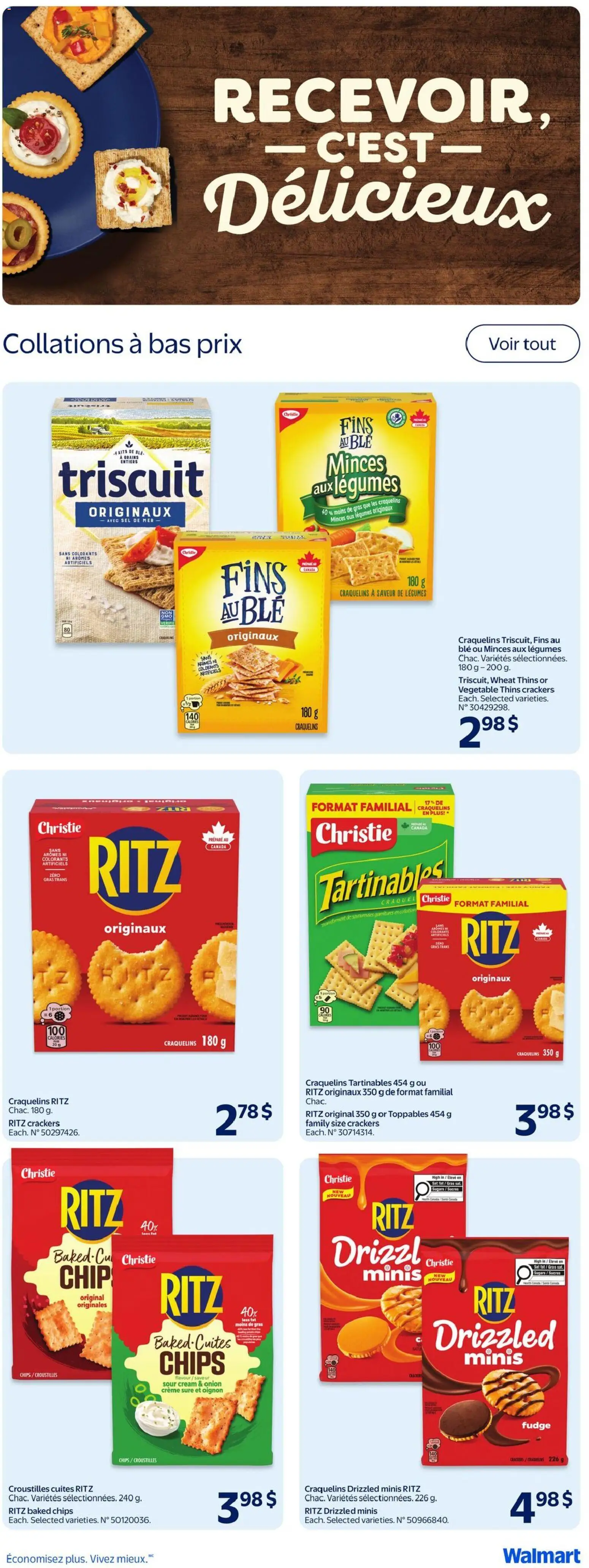 Walmart flyer valid from Oct 1, 2026 | Page: 25 | Products: Chips, Cream, Cookies, Crackers