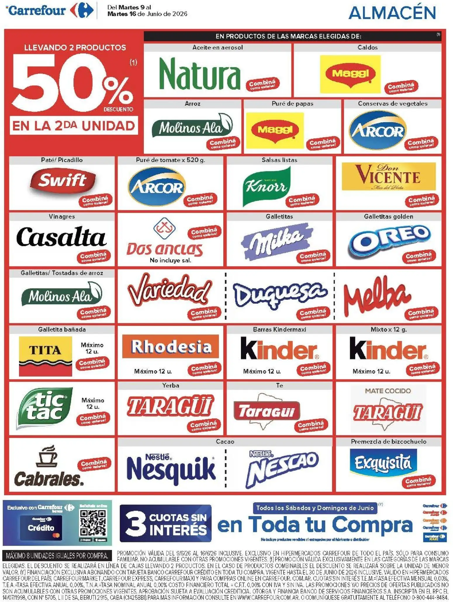 Carrefour ofertas │ válido desde el 09.06.2026 | Página: 11 | Productos: Teléfono, Sobre, Yerba, Cacao