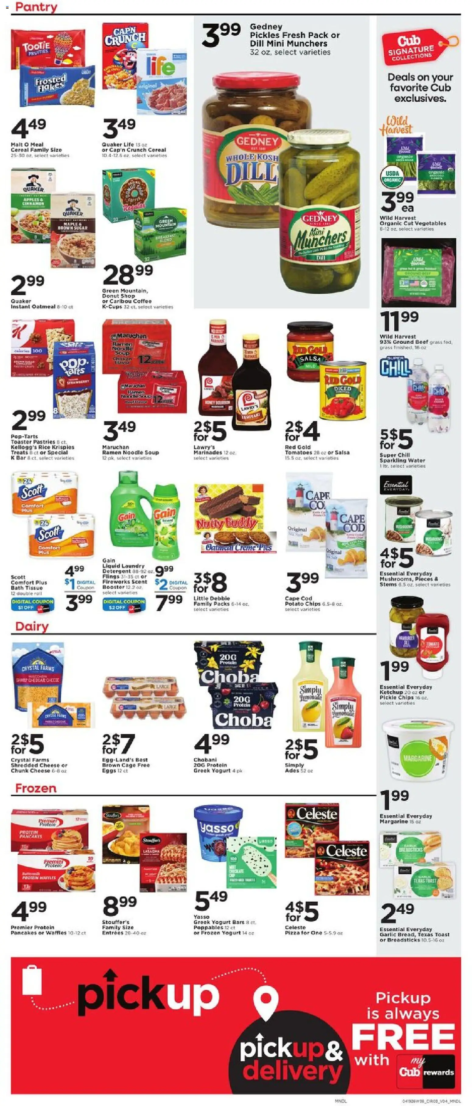 Cub Foods Weekly Ad - valid from 19.04.2026 | Page: 5 | Products: Coffee, Pizza, Rice, Sugar