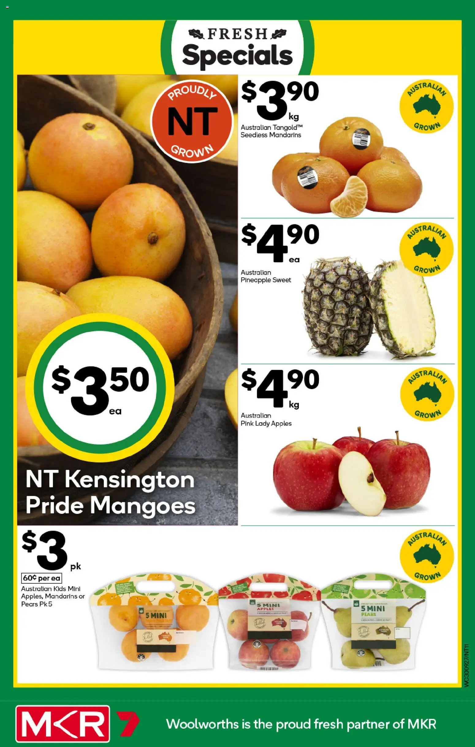 Woolworths catalogue - valid from 30/09/2026 | Page: 11 | Products: Apples, Pineapple, Mandarins, Pears