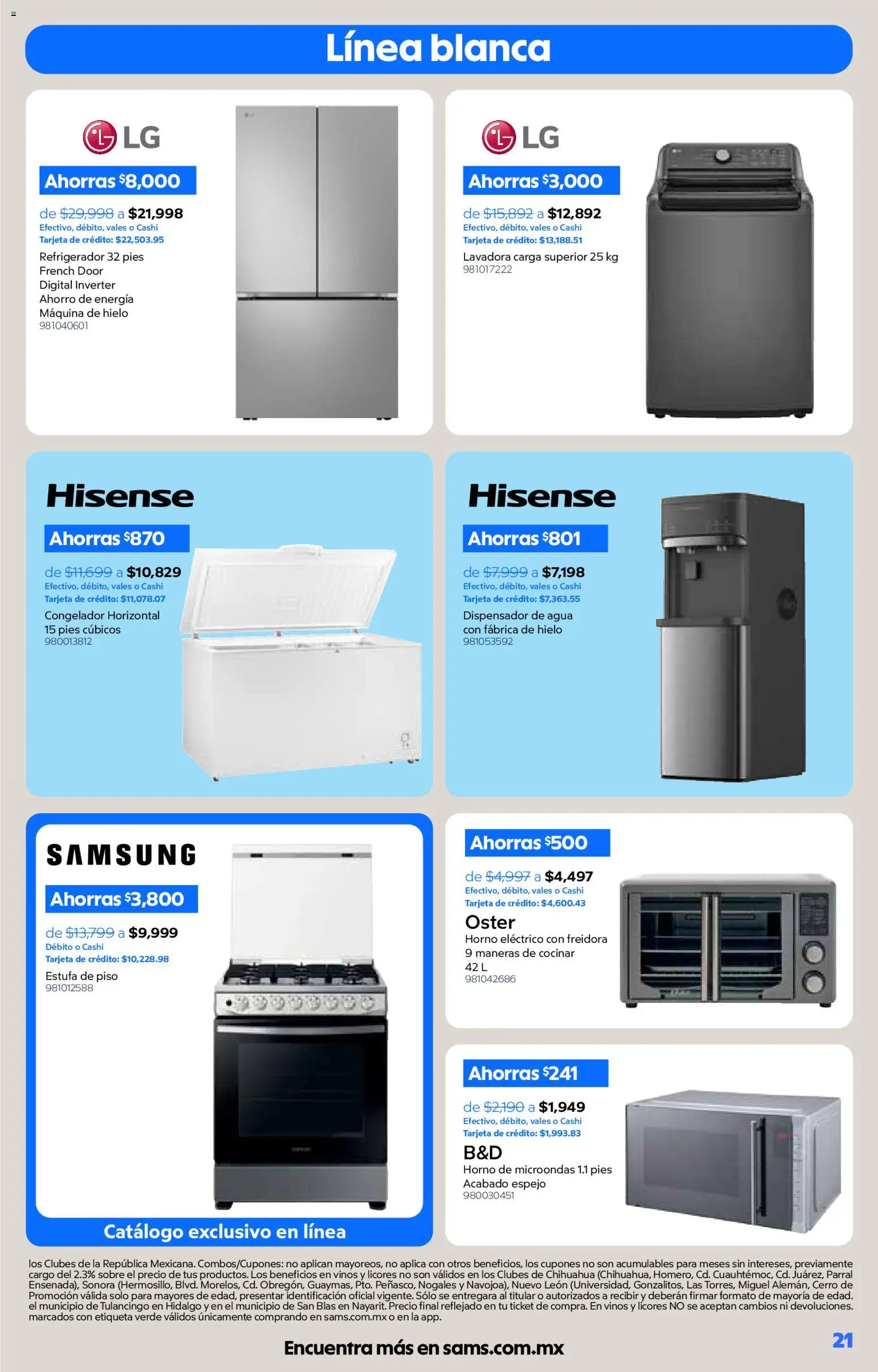 Nuevas ofertas de Sam's Club válidas en toda la República Mexicana desde el 01/10/2026. ¡Encuentra las mejores ofertas en Sam's Club catálogo! | Página: 21