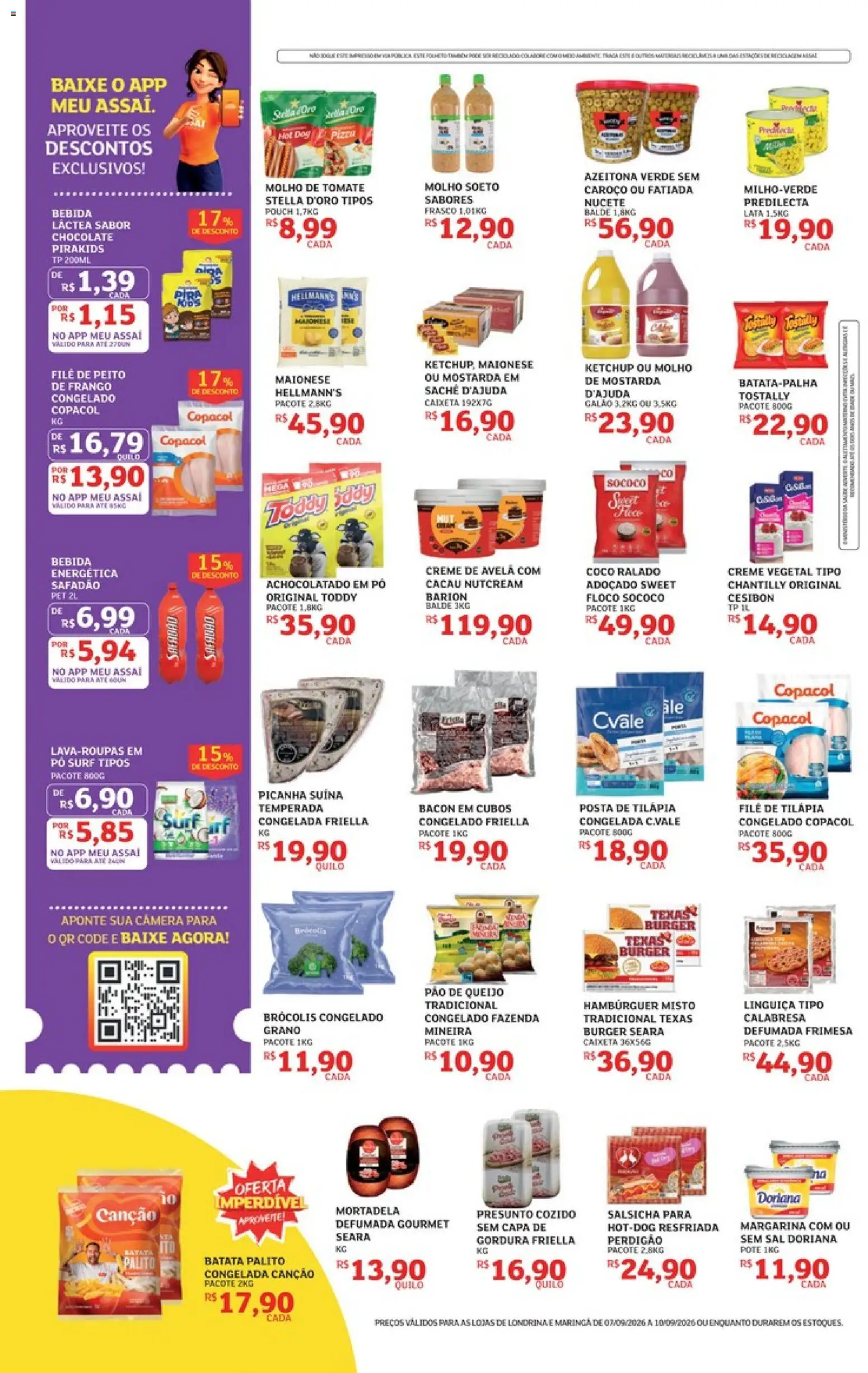 Assaí Atacadista Folheto - válido de 07/09/2026 | Página: 2 | Produtos: Picanha, Presunto, Mortadela, Frango