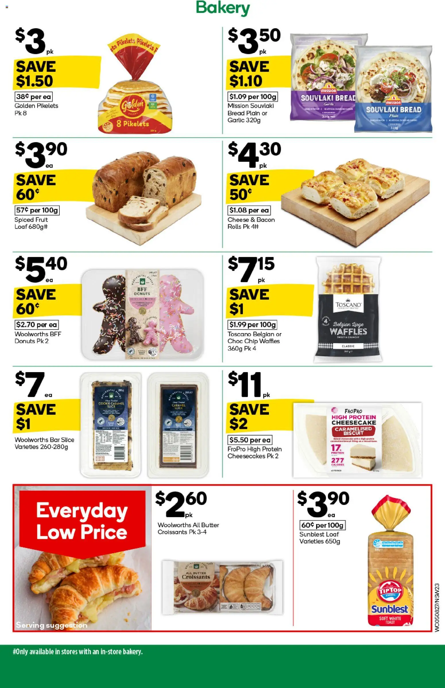 Woolworths catalogue - valid from 05/08/2026 | Page: 23 | Products: Bacon, Protein, Donuts, Bread