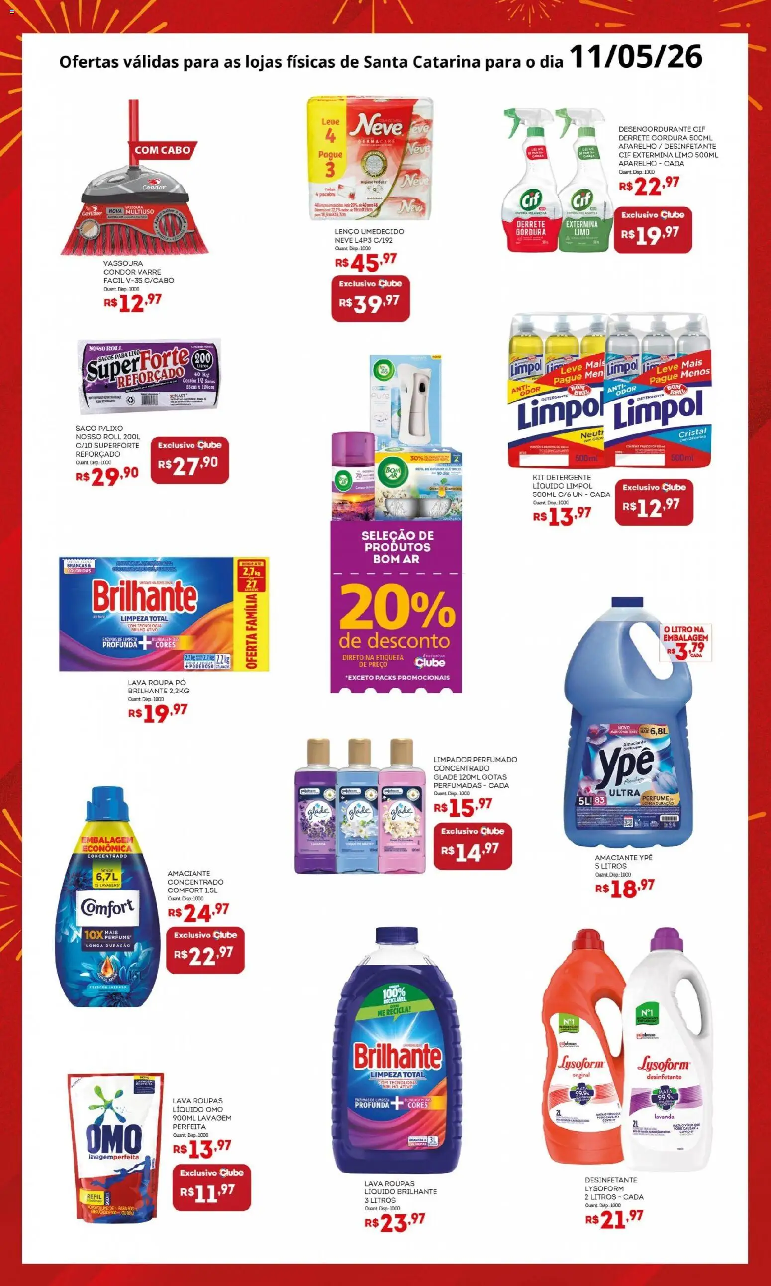 Bistek Supermercados Folheto - válido de 11.05.2026 | Página: 2 | Produtos: Perfume, Roupas, Amaciante, Desinfetante