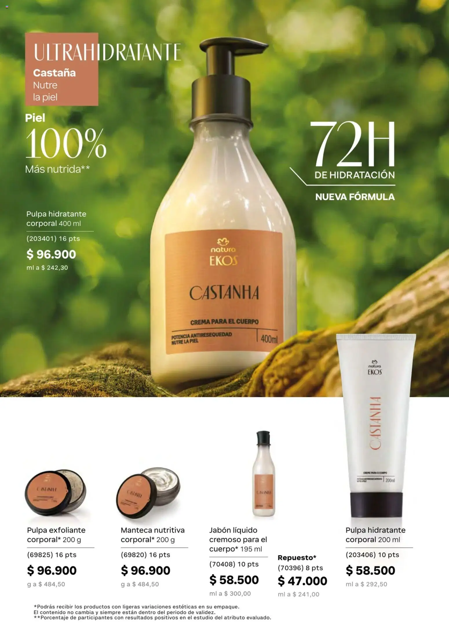 Natura revista - valida desde el 01.04.2026 | Página: 128 | Productos: Crema, Jabón líquido, Crema para el cuerpo, Jabón