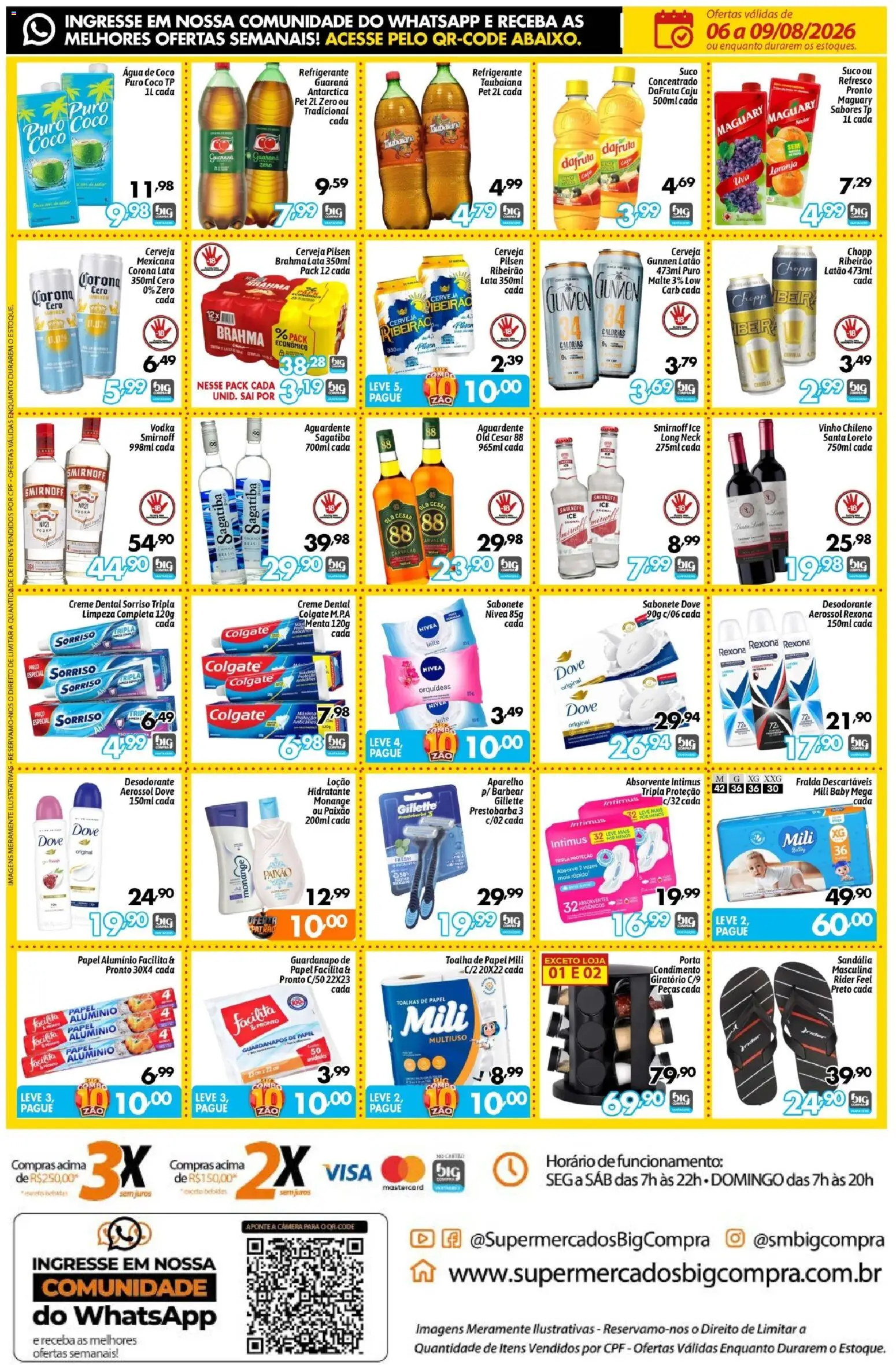 Big Compra Folheto - válido de 06/08/2026 | Página: 4 | Produtos: Guaraná, Suco, Cerveja, Sabonete