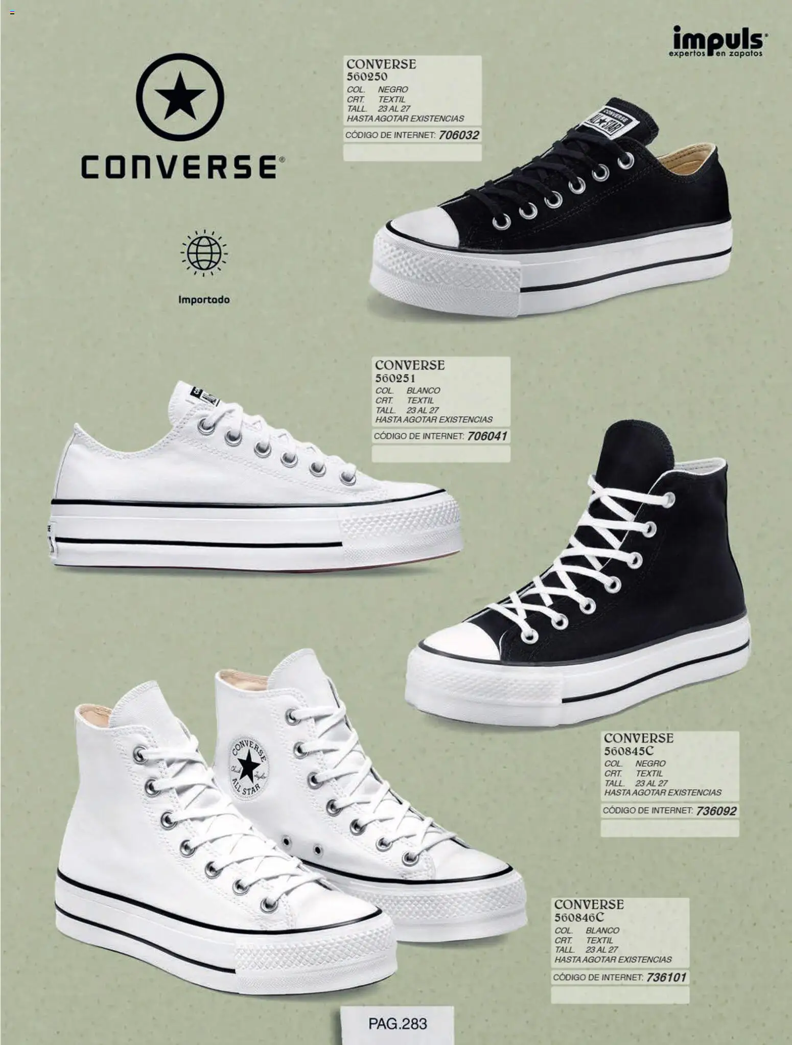 Nuevas ofertas de Impuls válidas en toda la República Mexicana desde el 01/07/2026. ¡Encuentra las mejores ofertas en Impuls catálogo Otoño Invierno! | Página: 285 | Productos: Zapatos