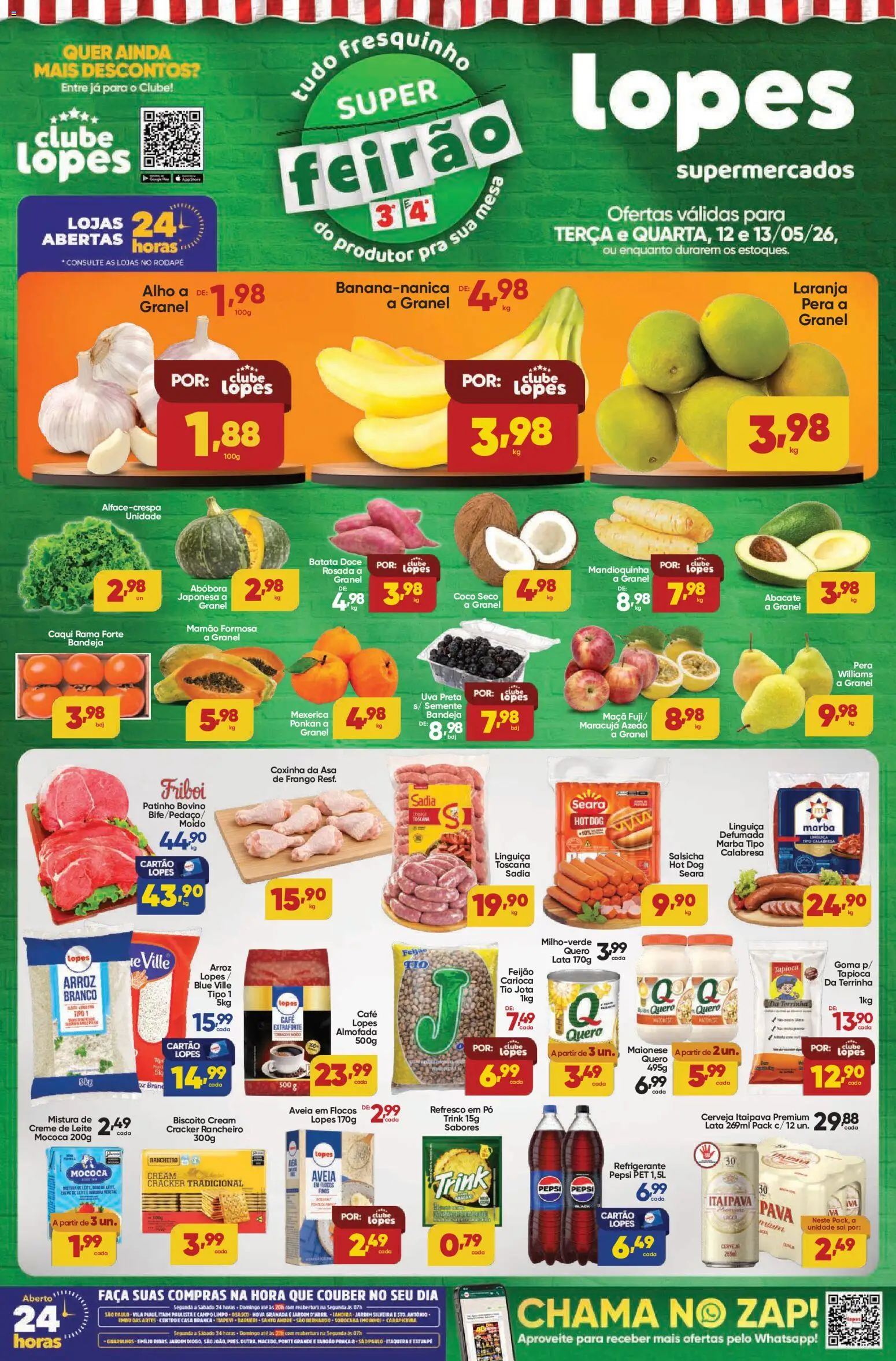 Lopes Supermercados Folheto - válido de 12.05.2026 | Página: 1 | Produtos: Coco, Maracujá, Mandioquinha, Batata