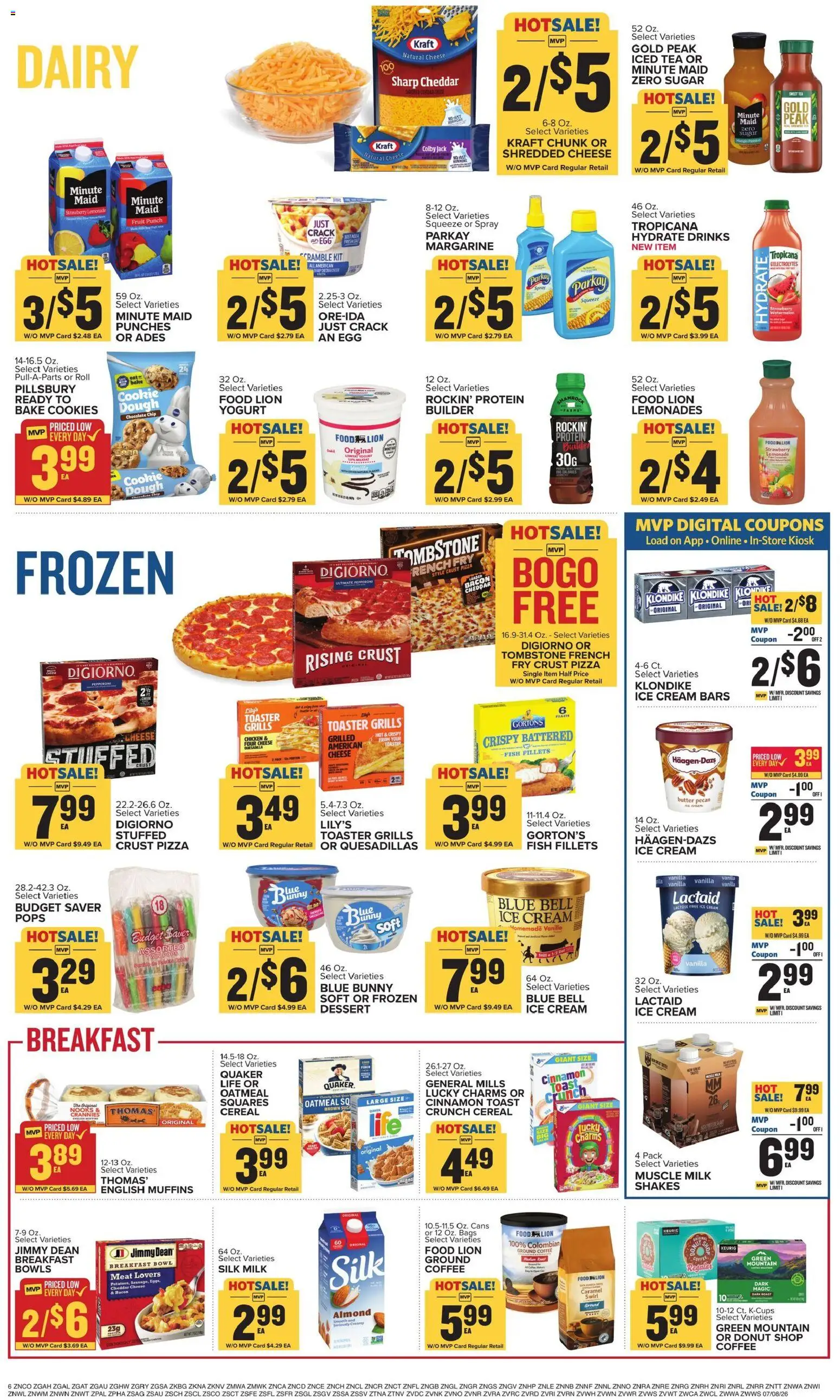 Food Lion Weekly Ad - valid from 07/08/2026 | Page: 12 | Products: Butter, Tea, Ice cream, Watermelon