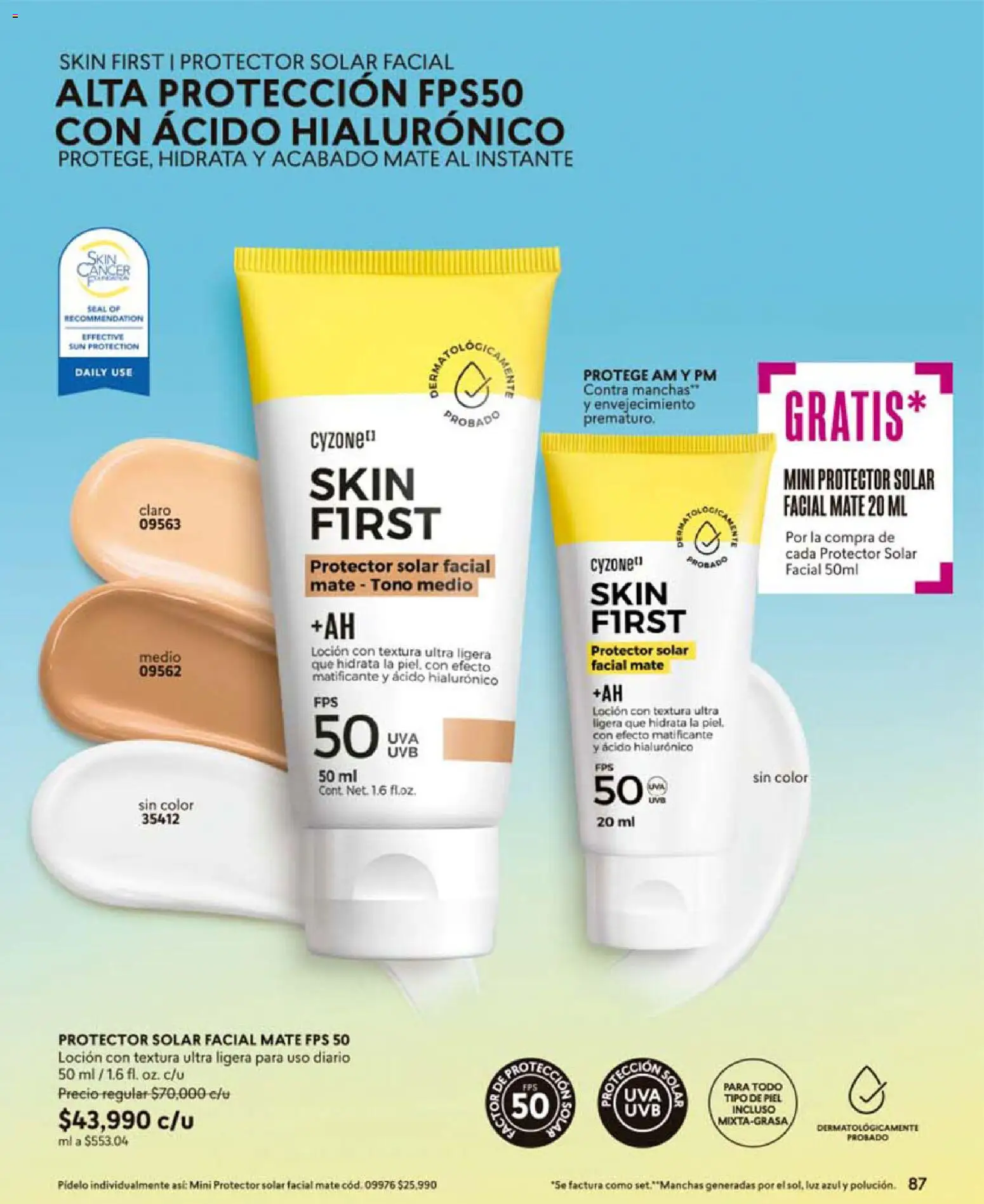 CyZone revista - valida desde el 19.05.2026 | Página: 87 | Productos: Loción, Protector solar