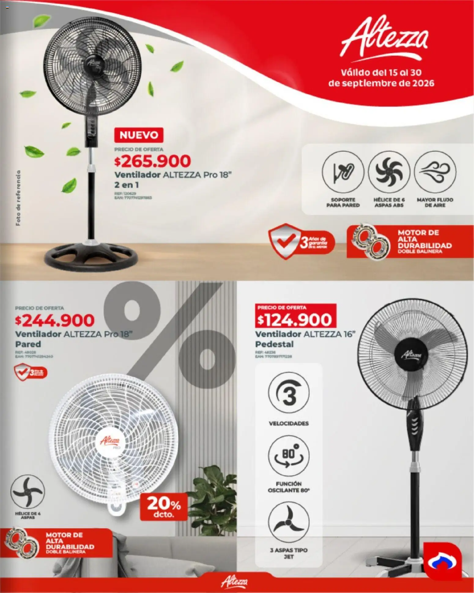 Olímpica revista - valida desde el 15/09/2026 | Página: 9 | Productos: Ventilador