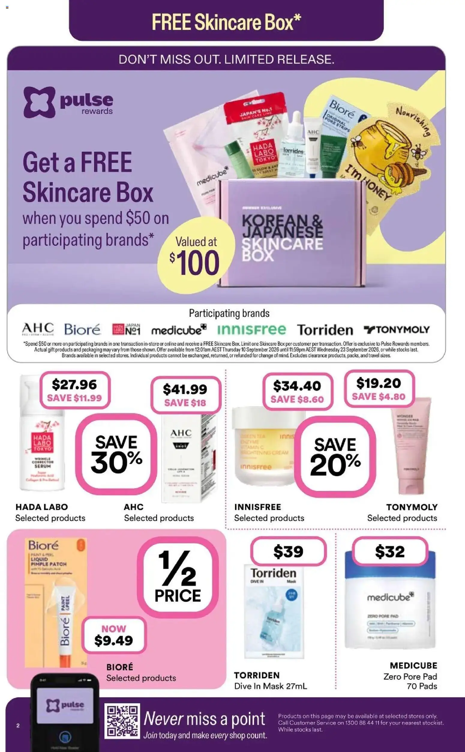 Priceline Pharmacy catalogue Torrens Park - 10/09/2026 > weekly / monthly specials | Page: 2 | Products: Mask, Tea, Cream, Corrector