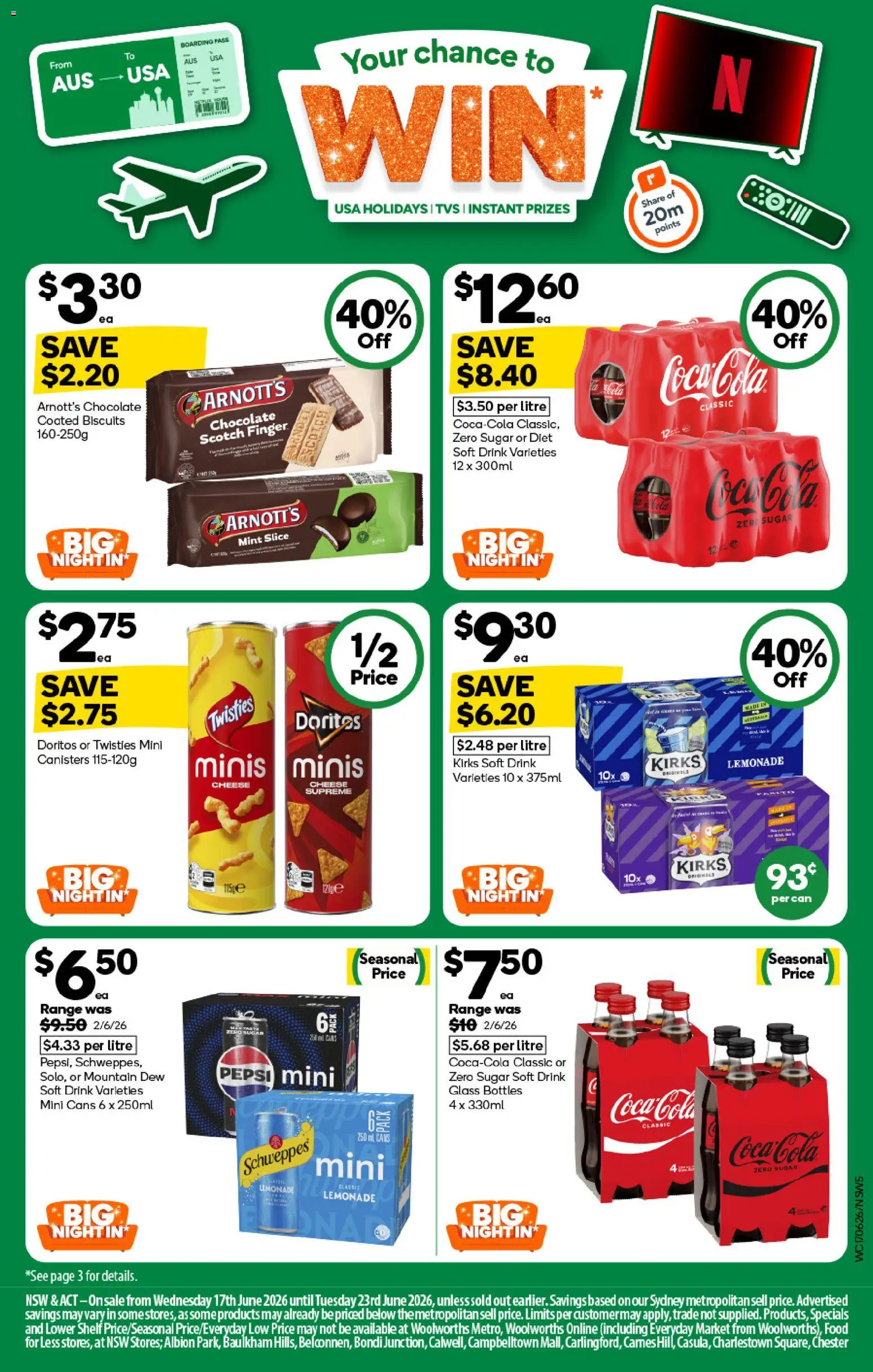 Woolworths catalogue - valid from 17.06.2026 | Page: 5 | Products: Cheese, Chocolate, Pepsi, Scotch