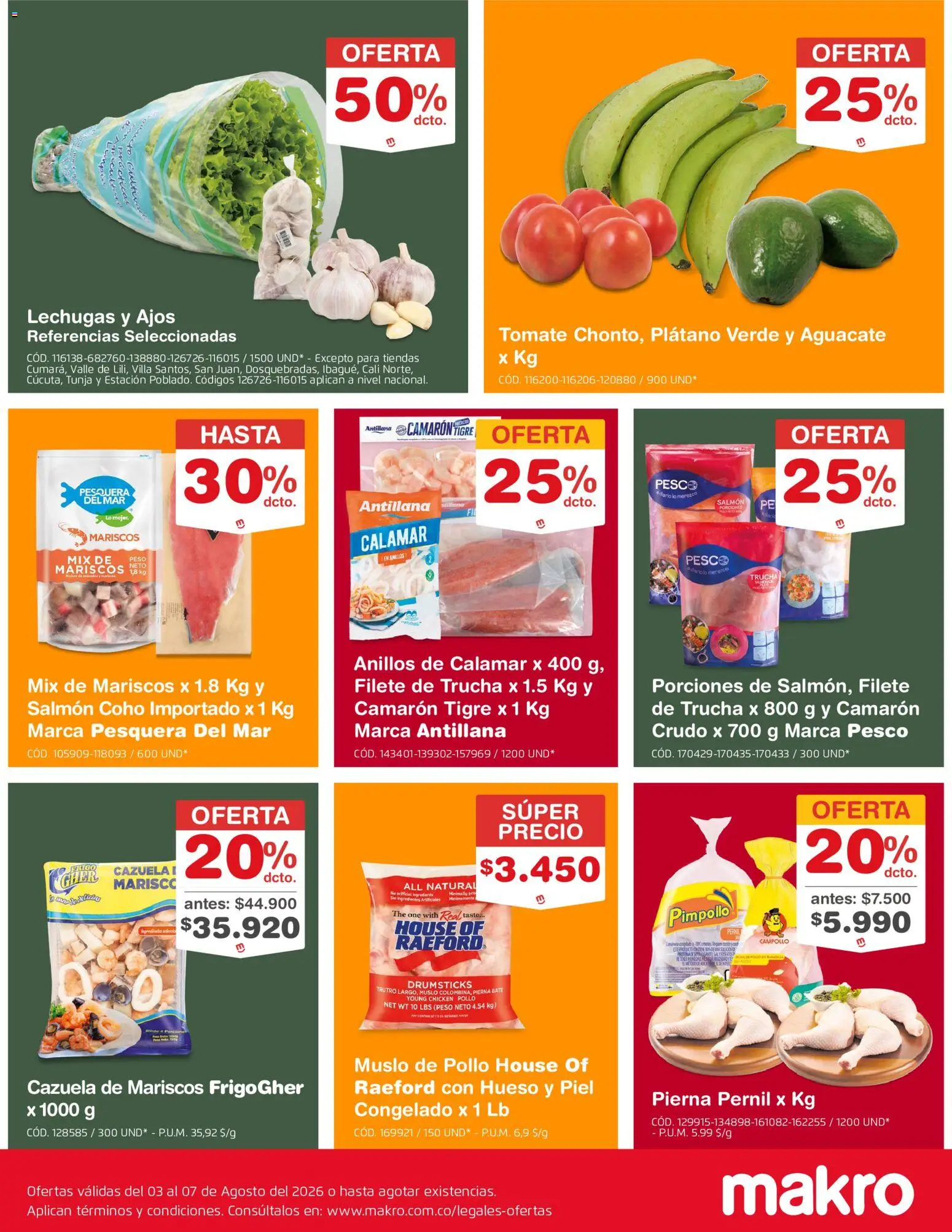 Makro revista - valida desde el 03/08/2026 | Página: 2 | Productos: Aguacate, Peso, Ducha Bidet, Mariscos