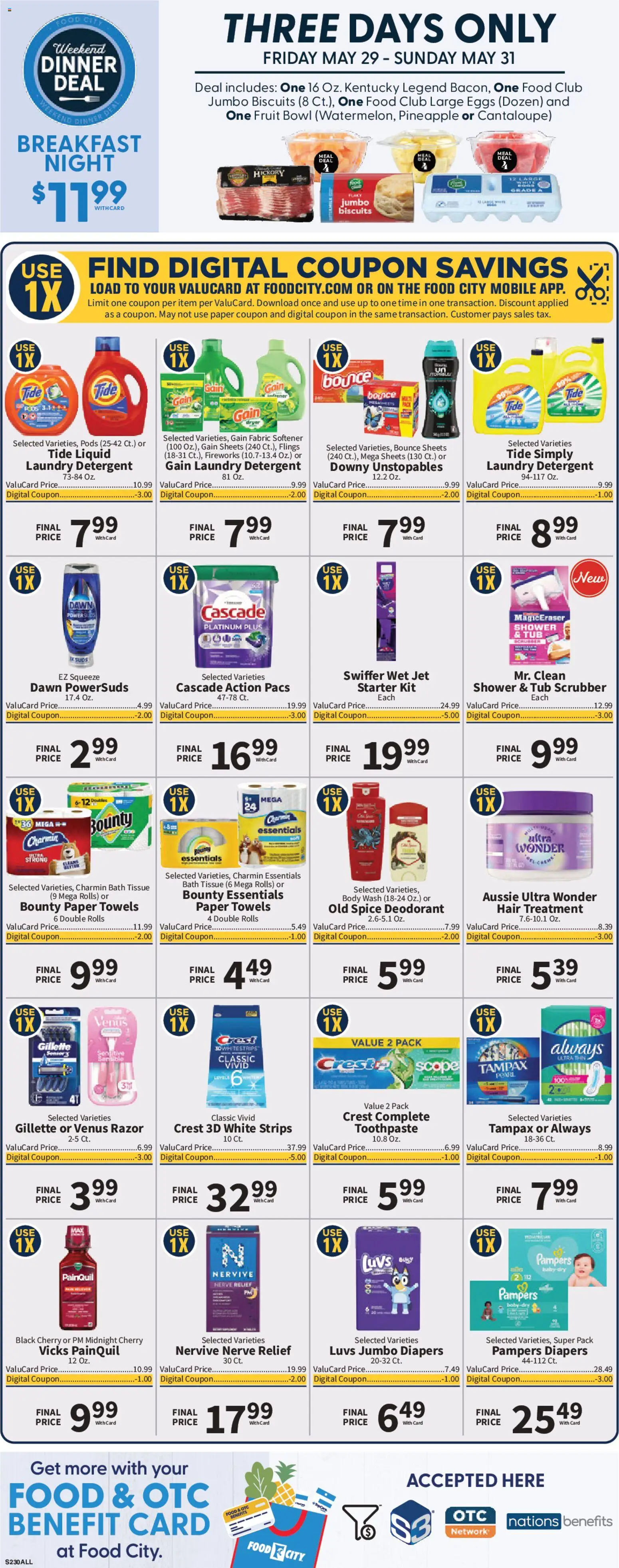 Food City Weekly Ad - valid from 27.05.2026 | Page: 2 | Products: Deodorant, Toothpaste, Fabric softener, Detergent