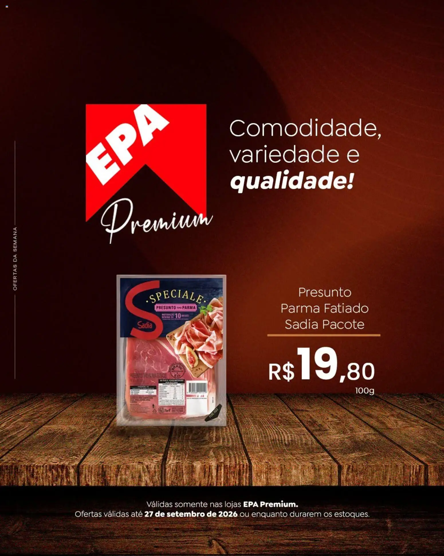 EPA Folheto - válido de 21/09/2026 | Página: 1 | Produtos: Presunto