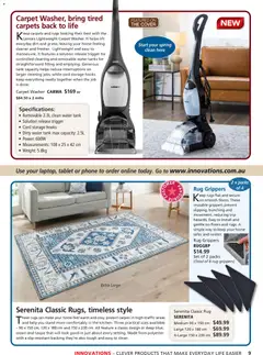 Preview of Innovations catalogue Spring Cleaning Made Easier - valid from 21/09/2026 | Page: 9 | Products: Rug, Cleaner, Tablet, Weight