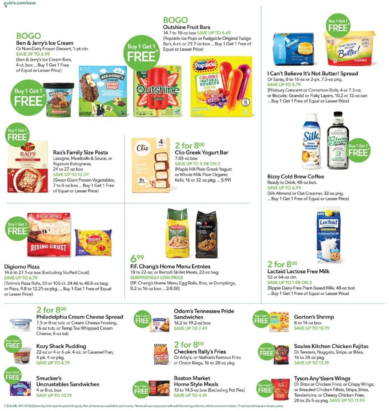 Publix Weekly Ad - valid from 08/12/2026 | Page: 12 | Products: Coffee, Ice cream, Fruit, Onion