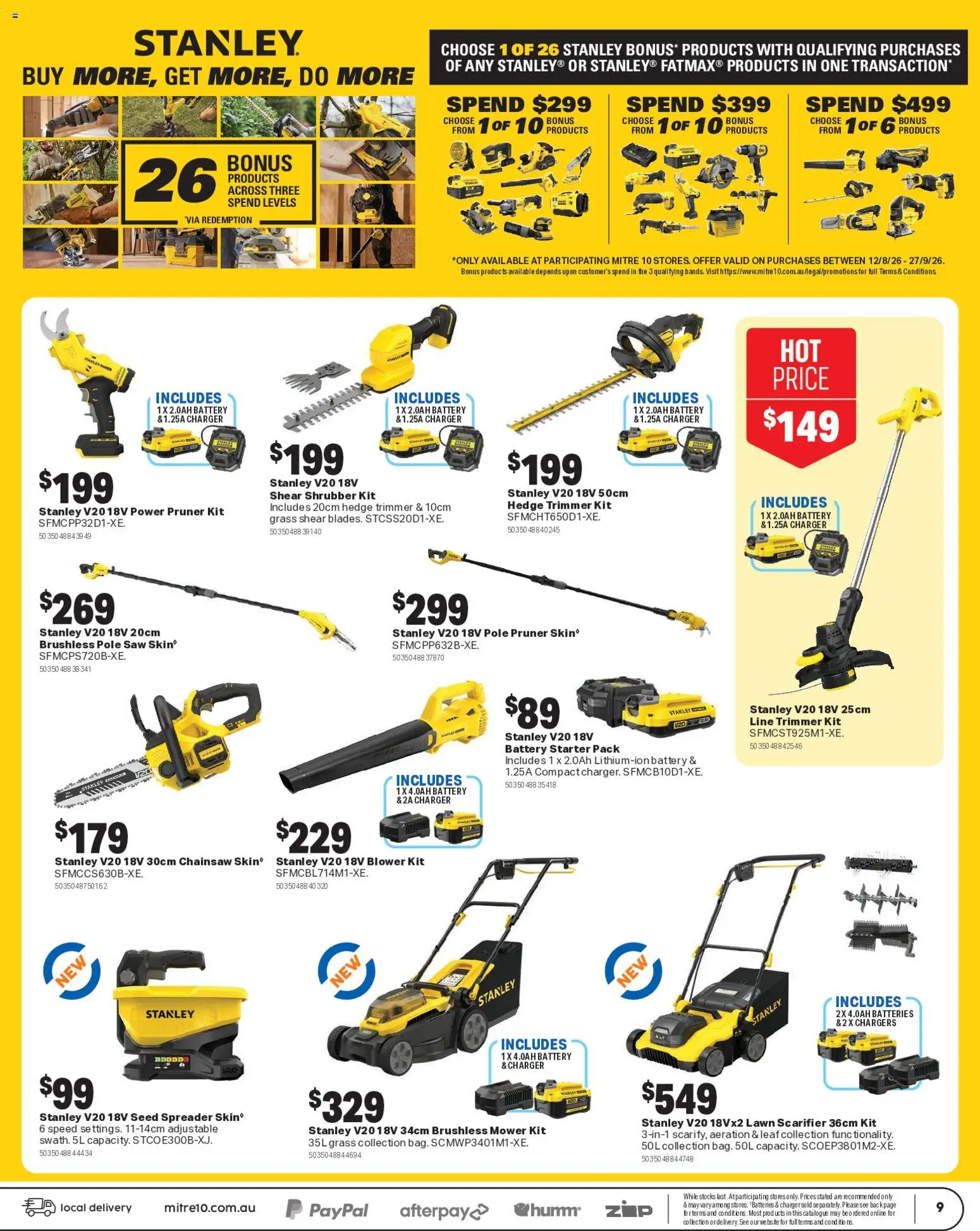 Mitre 10 catalogue - valid from 09/09/2026 | Page: 9 | Products: Grass, Charger, Chainsaw, Batteries