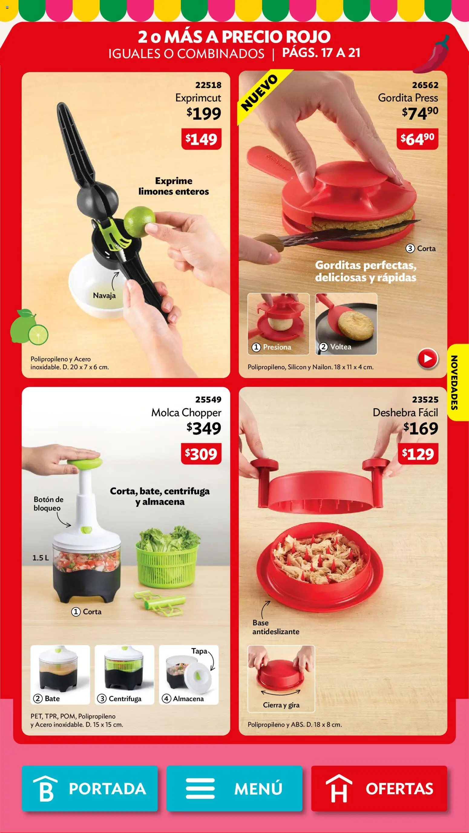 Nuevas ofertas de Betterware válidas en toda la República Mexicana desde el 31/08/2026. ¡Encuentra las mejores ofertas en Betterware campaña 9 2026! | Página: 19 | Productos: Navaja, Limones