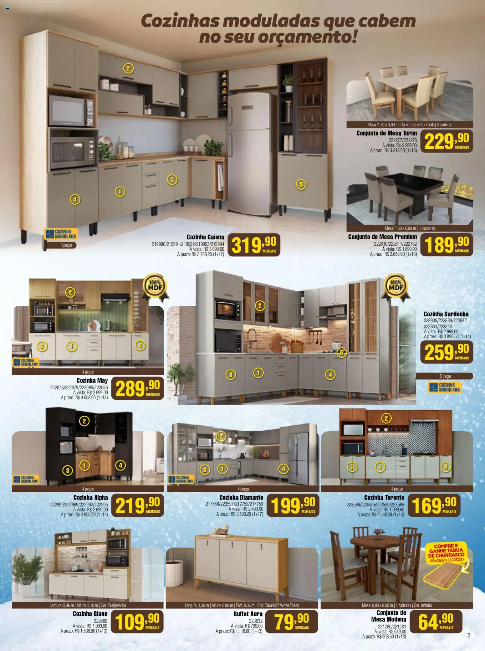 Berlanda Folheto - válido de 01/07/2026 | Página: 3 | Produtos: Mesa, Tábua