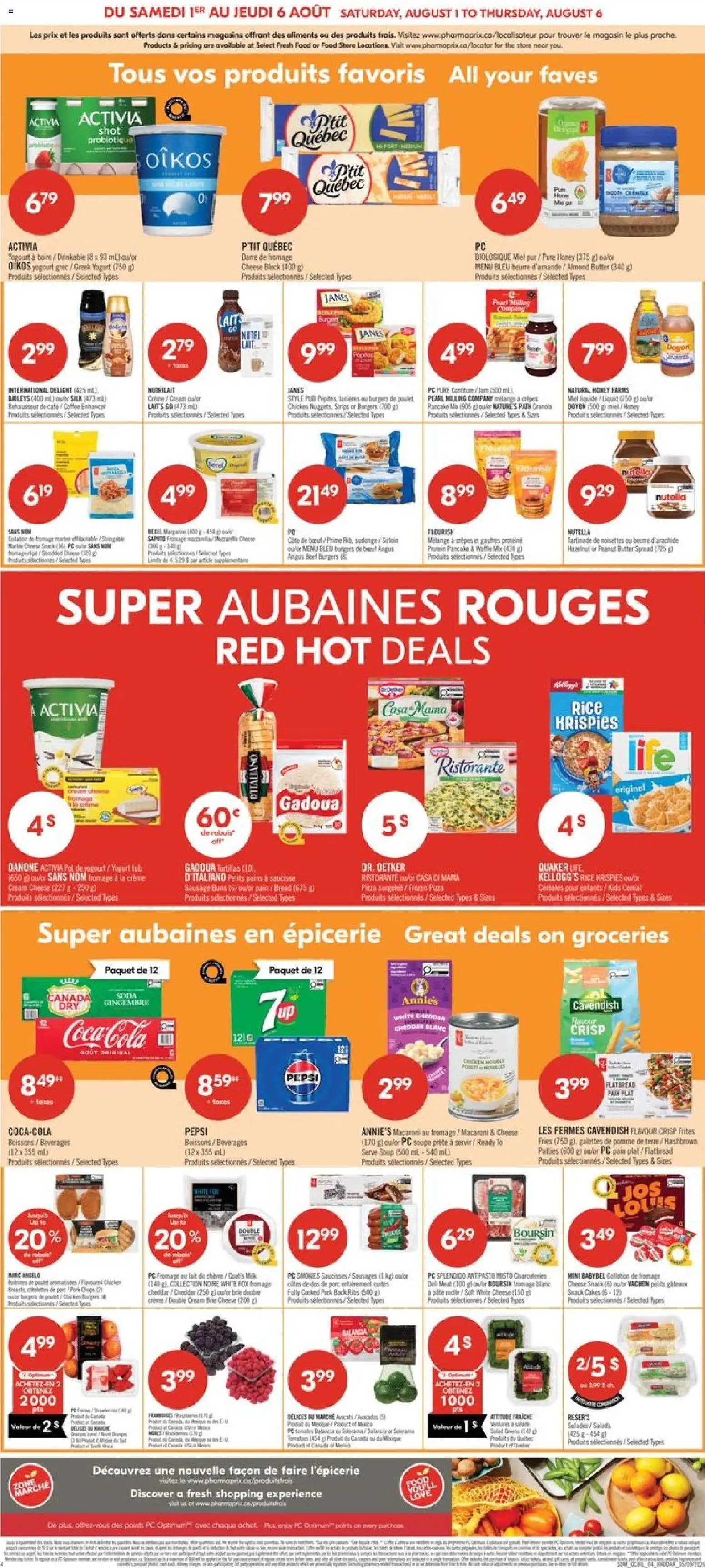 Pharmaprix flyer valid from Jul 31, 2026 | Page: 6 | Products: Peanut butter, Meat, Butter, Cheese