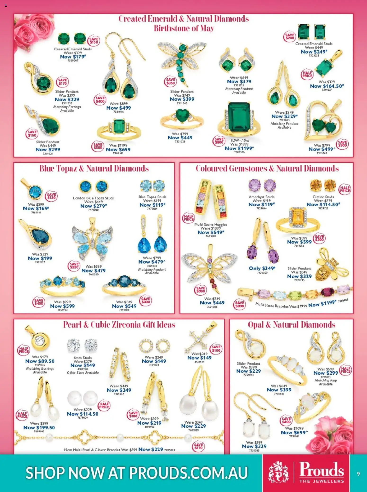 Prouds The Jewellers catalogue - valid from 13.04.2026 | Page: 9 | Products: Bracelet, Earrings, Opal, Pendant