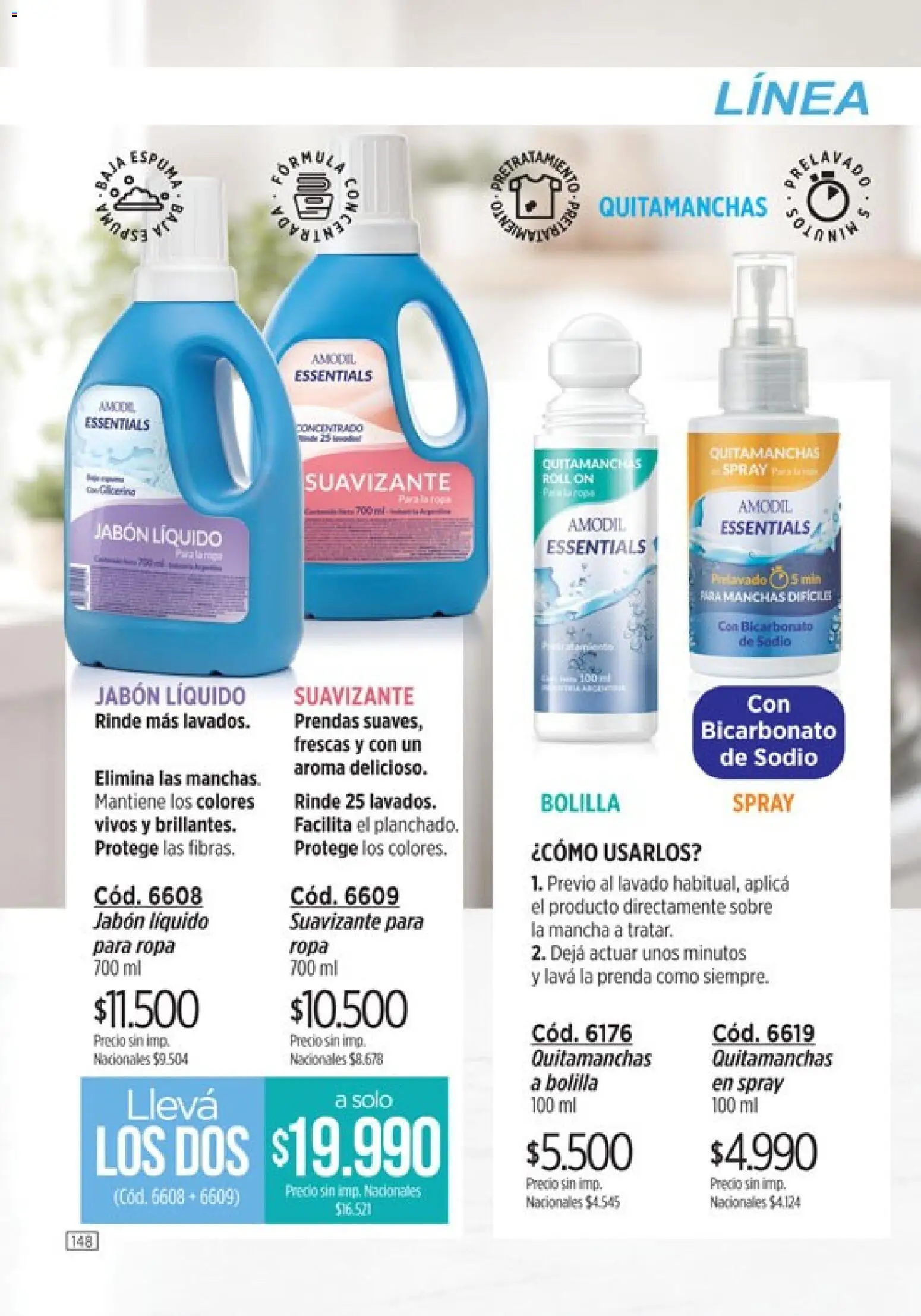 Catálogo Amodil Campaña 16 │ válido desde el 19/09/2026 | Página: 148 | Productos: Jabón, Quitamanchas, Ropa, Suavizante