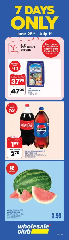 Preview of Wholesale Club weekly flyer / circulaire from shop Wholesale Club valid from Jun 18, 2026 | Page: 2 | Products: Pork