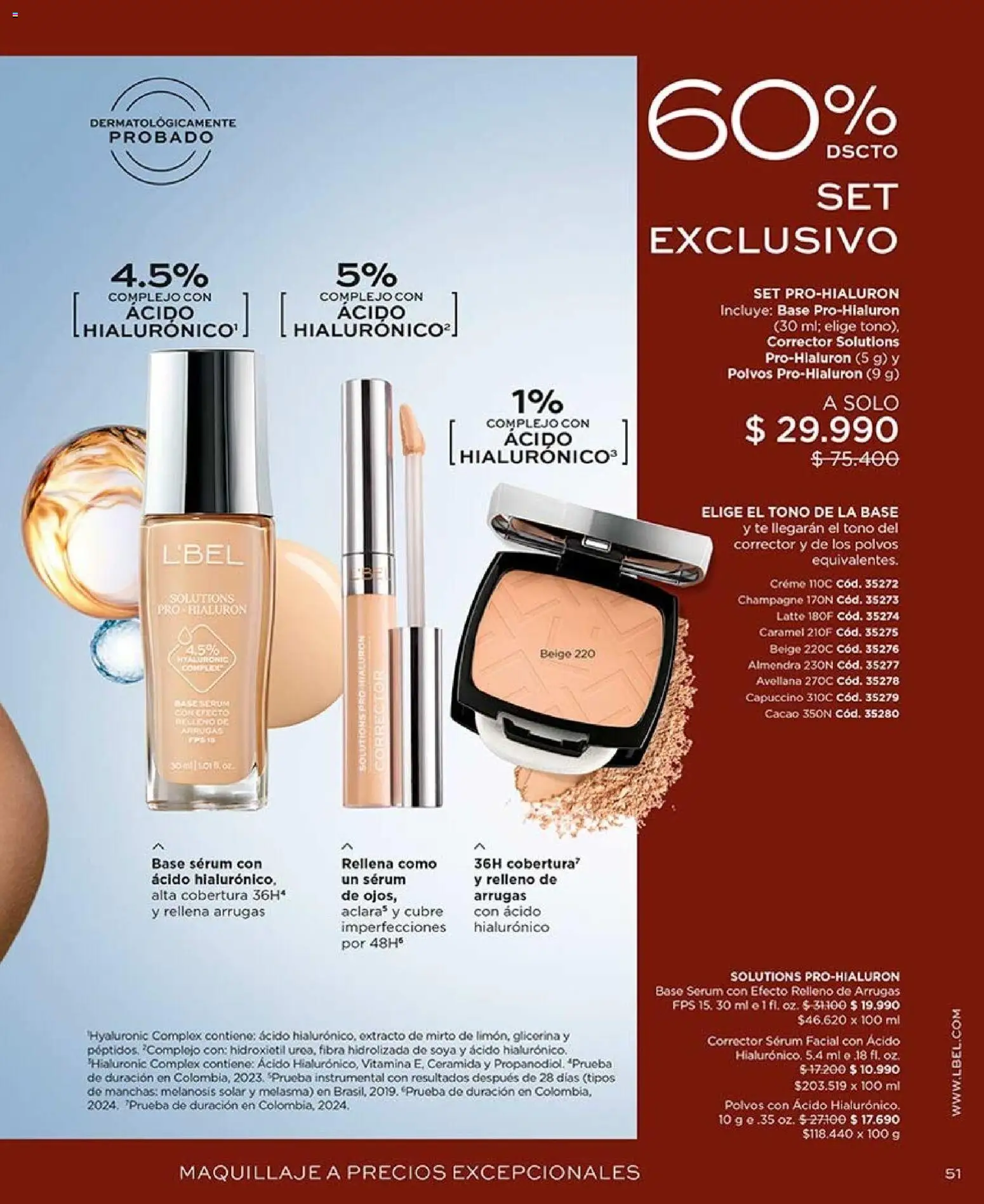 Catálogo L'Bel Campaña 15 │ válido desde el 06.09.2026 | Página: 51 | Productos: Almendra, Cacao, Maquillaje, Té