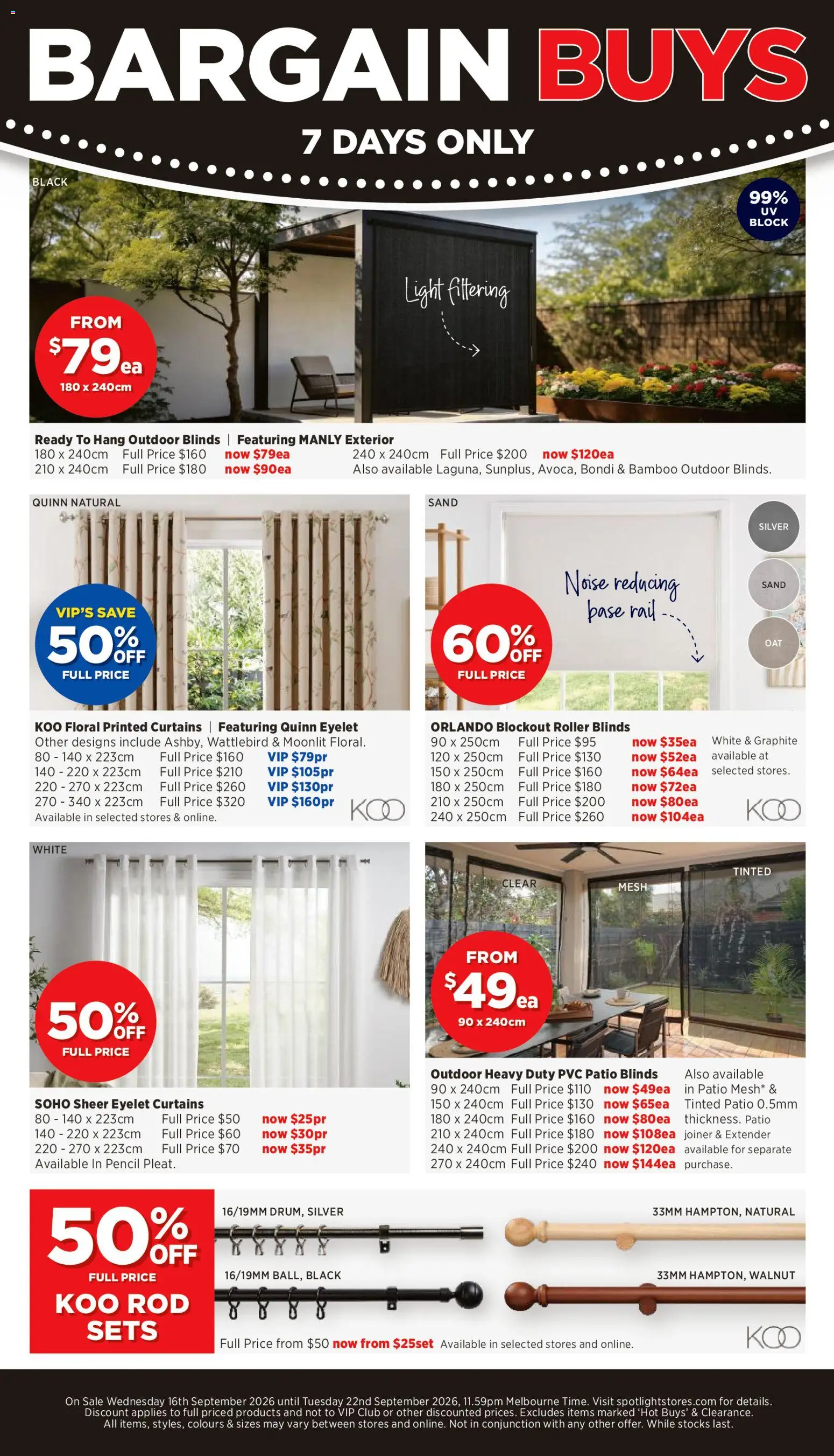 Spotlight catalogue - valid from 16/09/2026 | Page: 8 | Products: Blinds, Floral, Light, Pencil