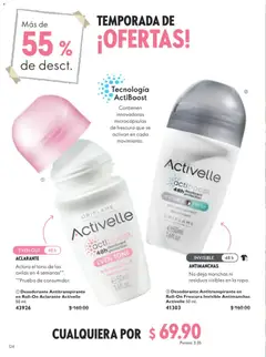 Vista previa de Oriflame campaña 10 2026, nuevo folleto de la tienda, válido en México a partir del 11/07/2026 | Página: 124 | Productos: Desodorante, Antitranspirante, Aclarante